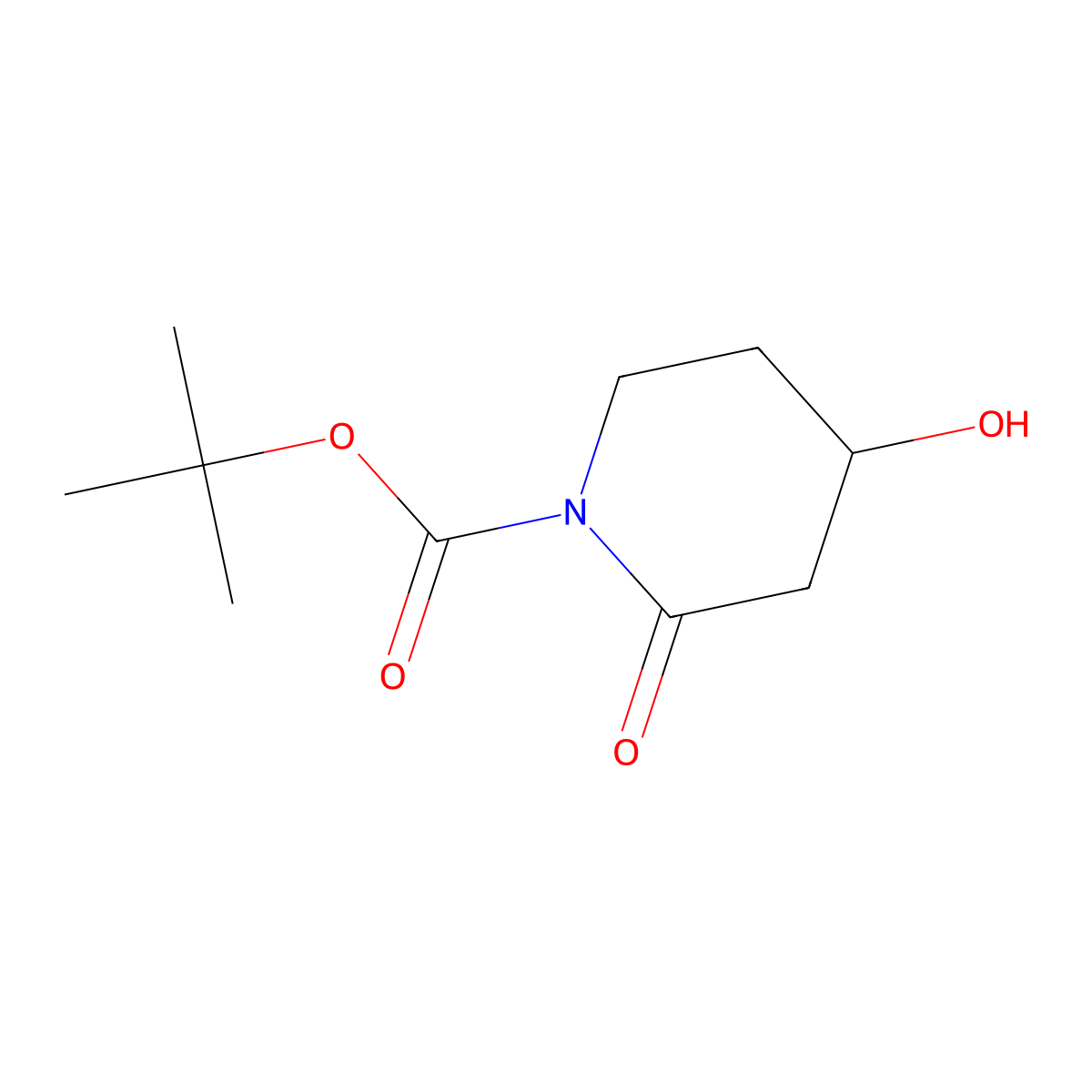 tert-Butyl 4-hydroxy-2-oxopiperidine-1-carboxylate molecular structure, CAS 1245646-10-9