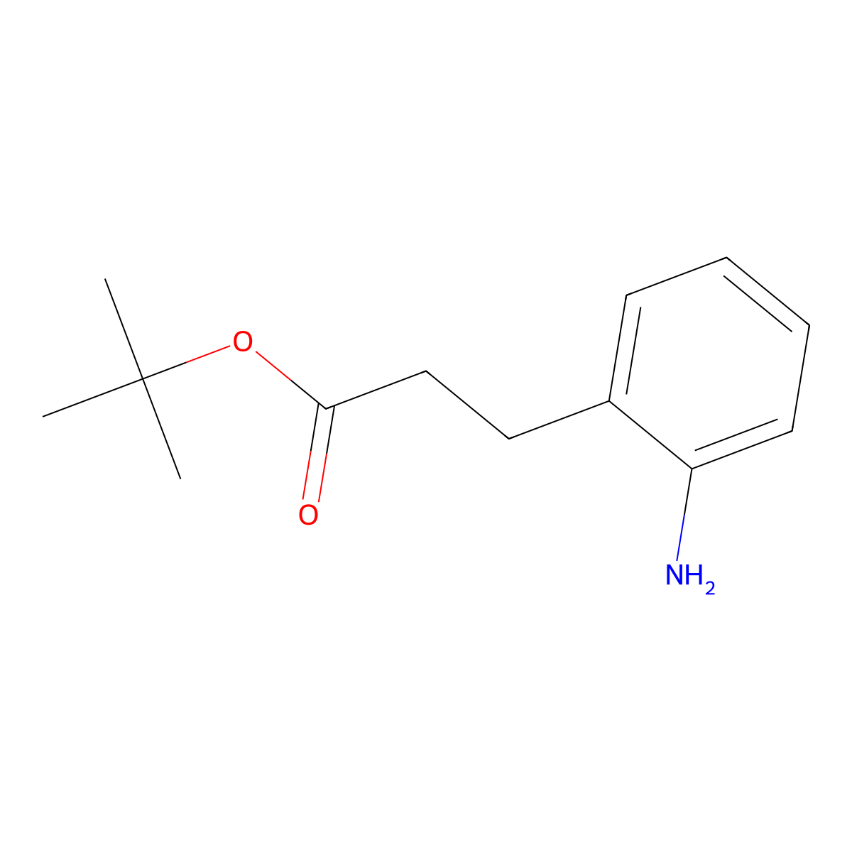 1,1-Dimethylethyl 2-aminobenzenepropanoate molecular structure, CAS 1245646-24-5