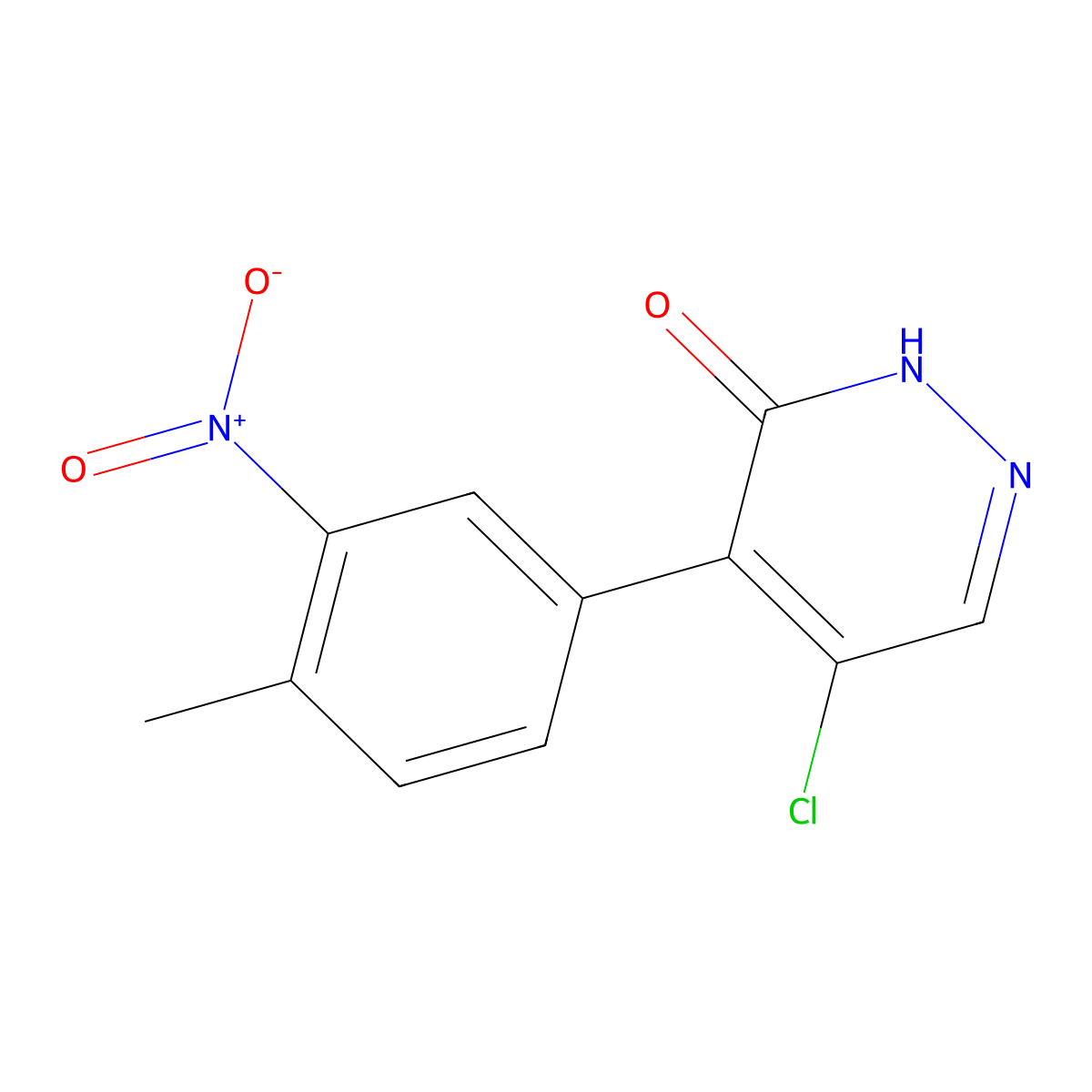 5-Chloro-4-(4-methyl-3-nitrophenyl)pyridazin-3(2H)-one molecular structure, CAS 1245646-50-7