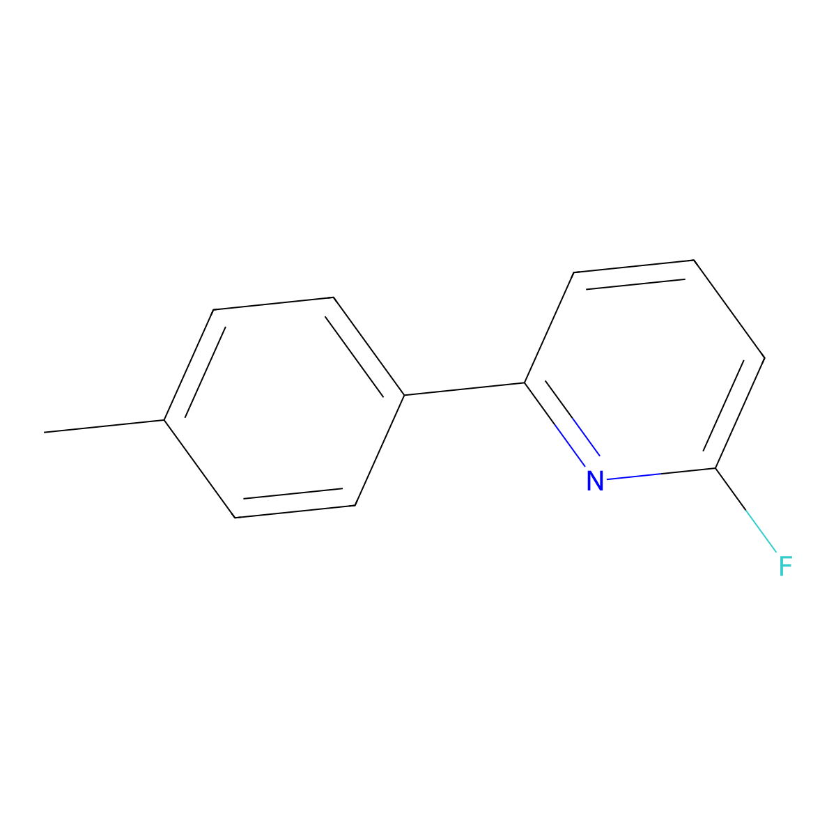2-Fluoro-6-(p-tolyl)pyridine molecular structure, CAS 1245646-59-6