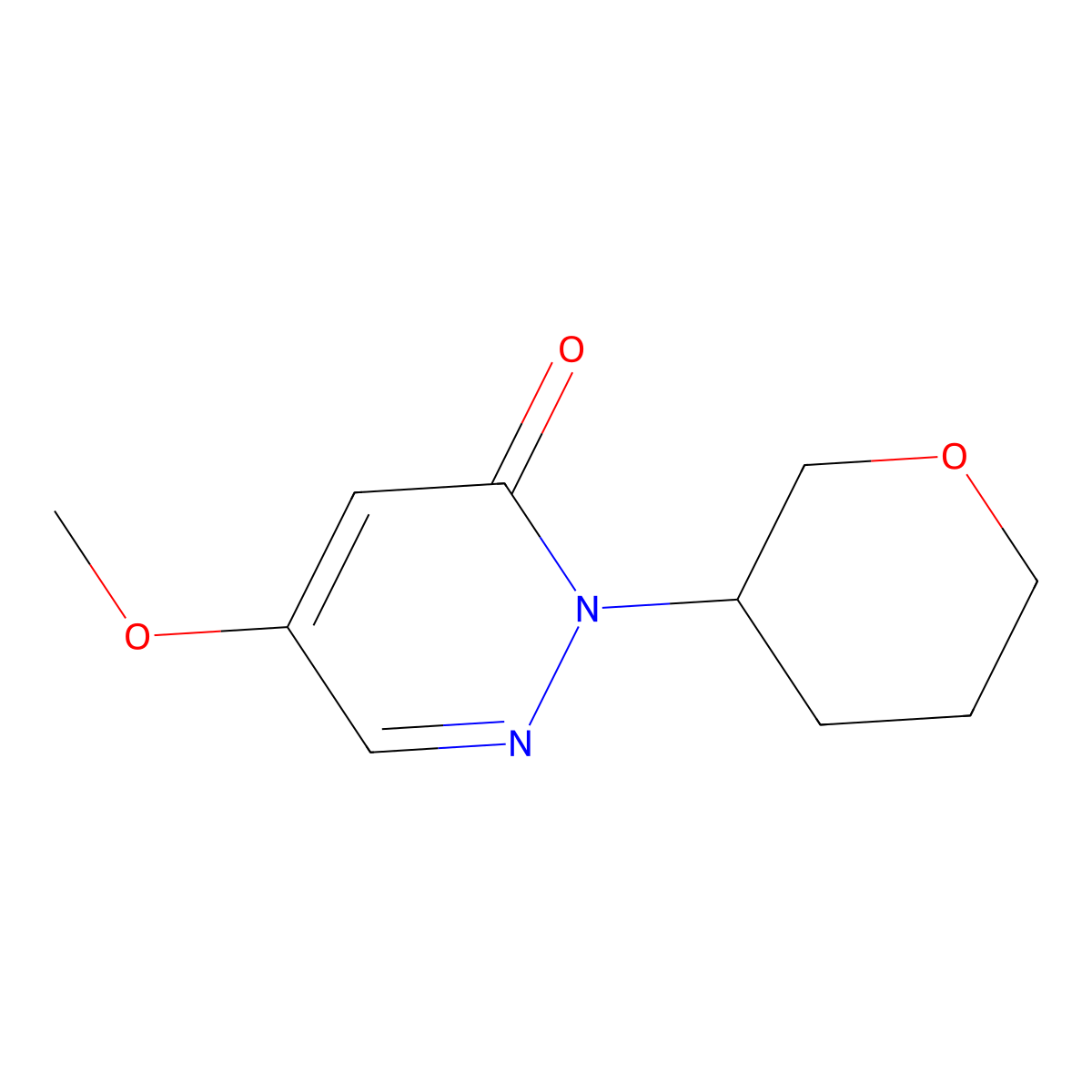 5-methoxy-2-(tetrahydro-2H-pyran-3-yl)pyridazin-3(2H)-one molecular structure, CAS 1245646-65-4