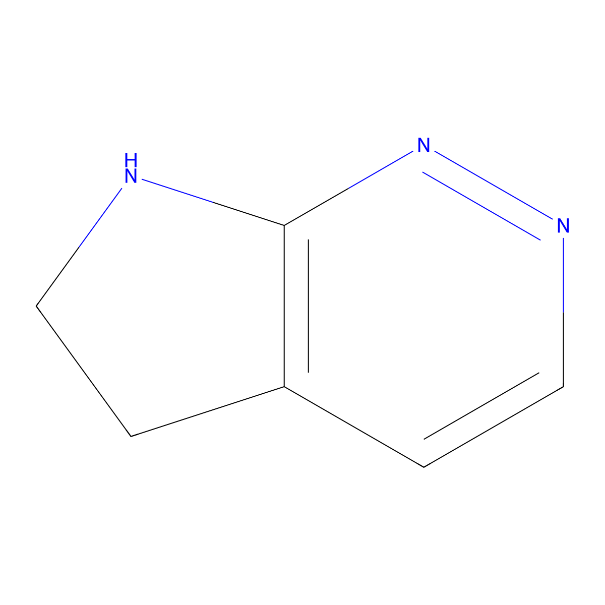 6,7-dihydro-5H-pyrrolo[2,3-c]pyridazine molecular structure, CAS 1245646-68-7