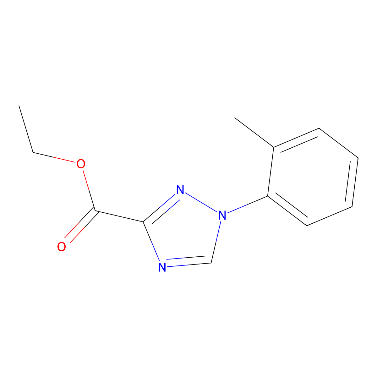 Ethyl 1-(o-tolyl)-1H-1,2,4-triazole-3-carboxylate molecular structure, CAS 1245646-71-2