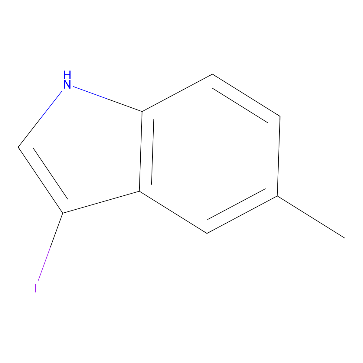 3-Iodo-5-methyl-1H-indole molecular structure, CAS 1245646-77-8