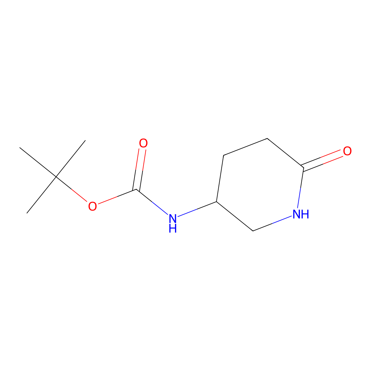tert-butyl N-(6-oxopiperidin-3-yl)carbamate molecular structure, CAS 1245646-80-3