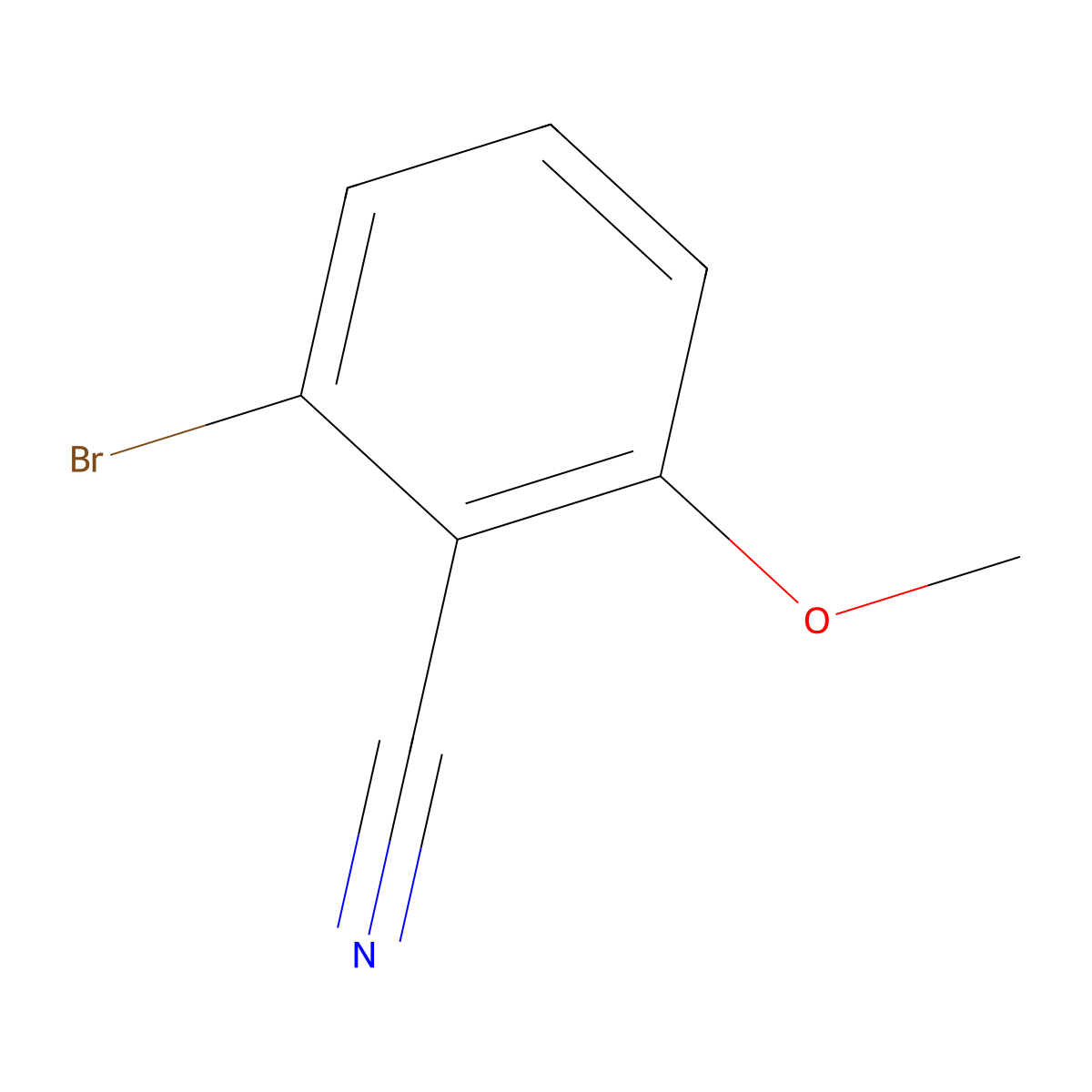 2-Bromo-6-methoxybenzonitrile molecular structure, CAS 1245647-50-0