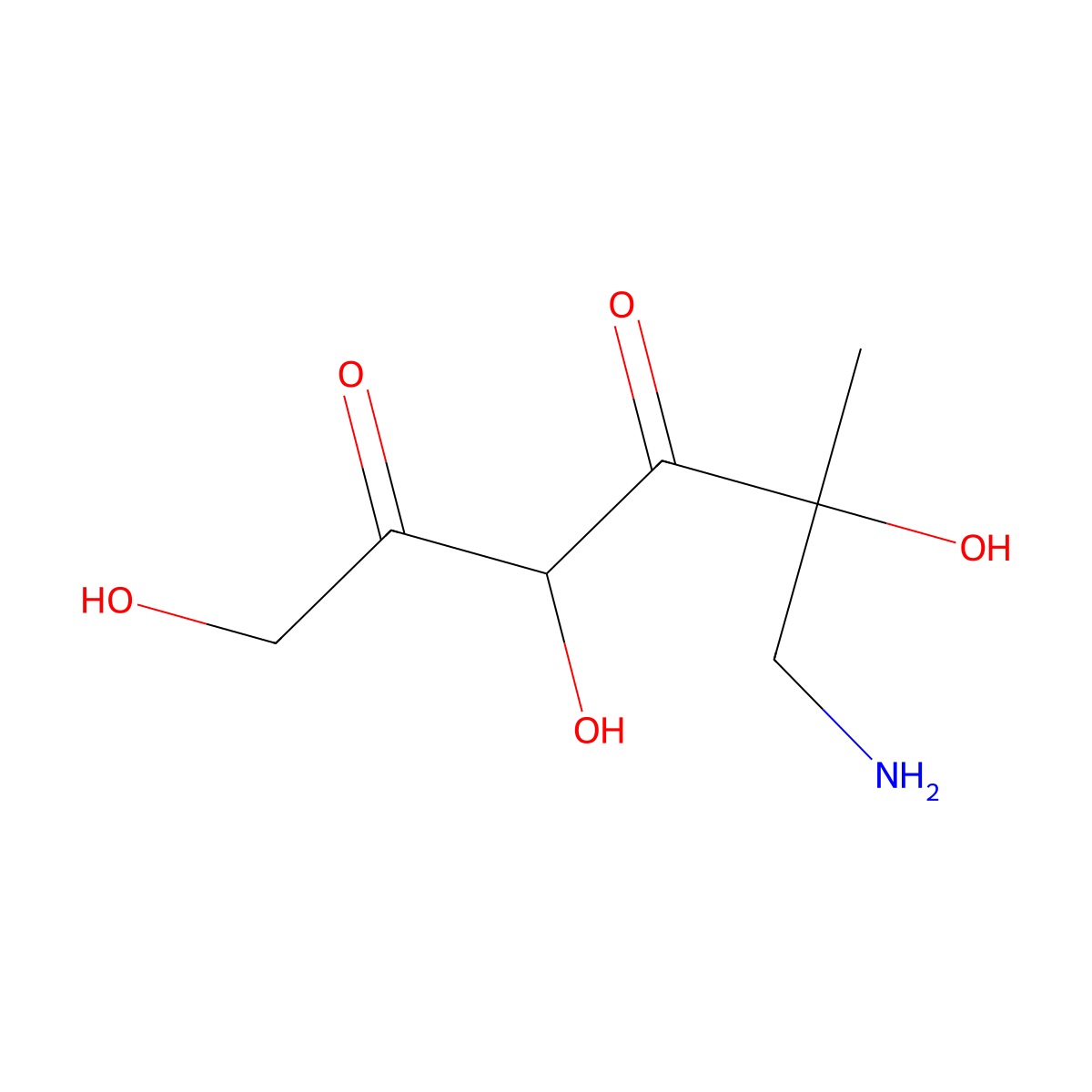 (3R,5R)-6-amino-1,3,5-trihydroxy-5-methylhexane-2,4-dione molecular structure, CAS 1245647-51-1