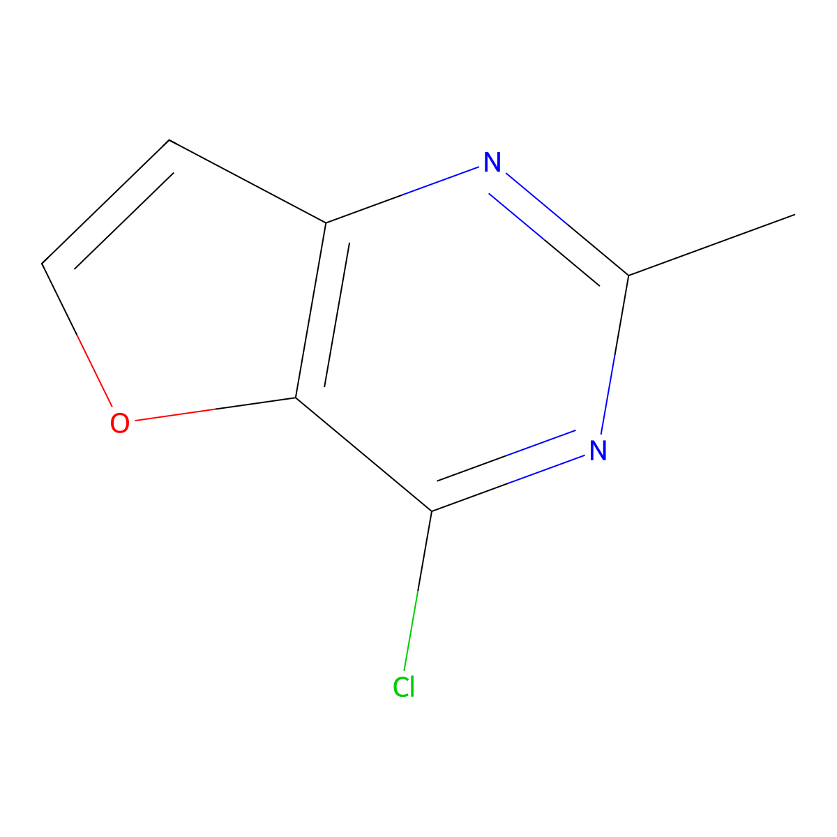 4-Chloro-2-methylfuro[3,2-d]pyrimidine molecular structure, CAS 1245647-59-9