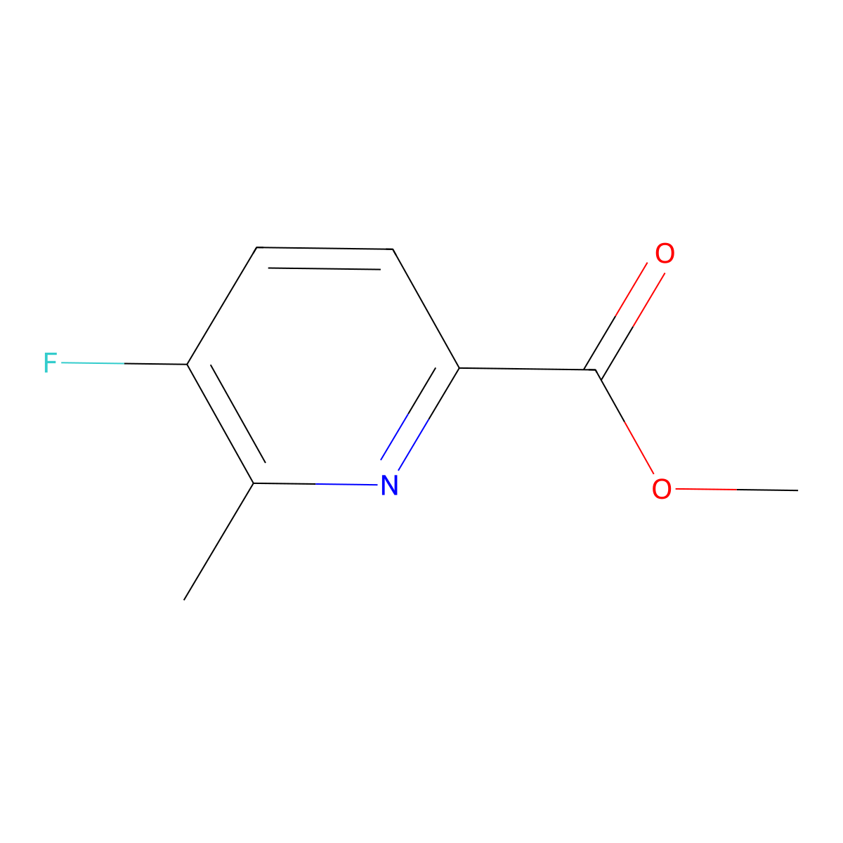 Methyl 5-fluoro-6-methylpicolinate molecular structure, CAS 1245647-61-3