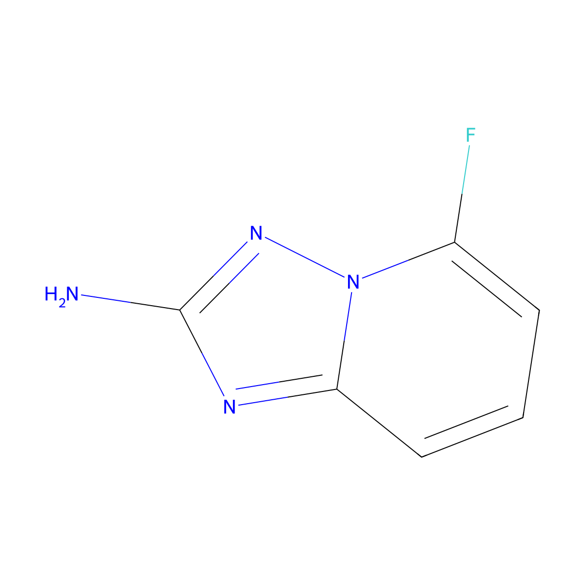 5-Fluoro-[1,2,4]triazolo[1,5-a]pyridin-2-amine molecular structure, CAS 1245647-62-4