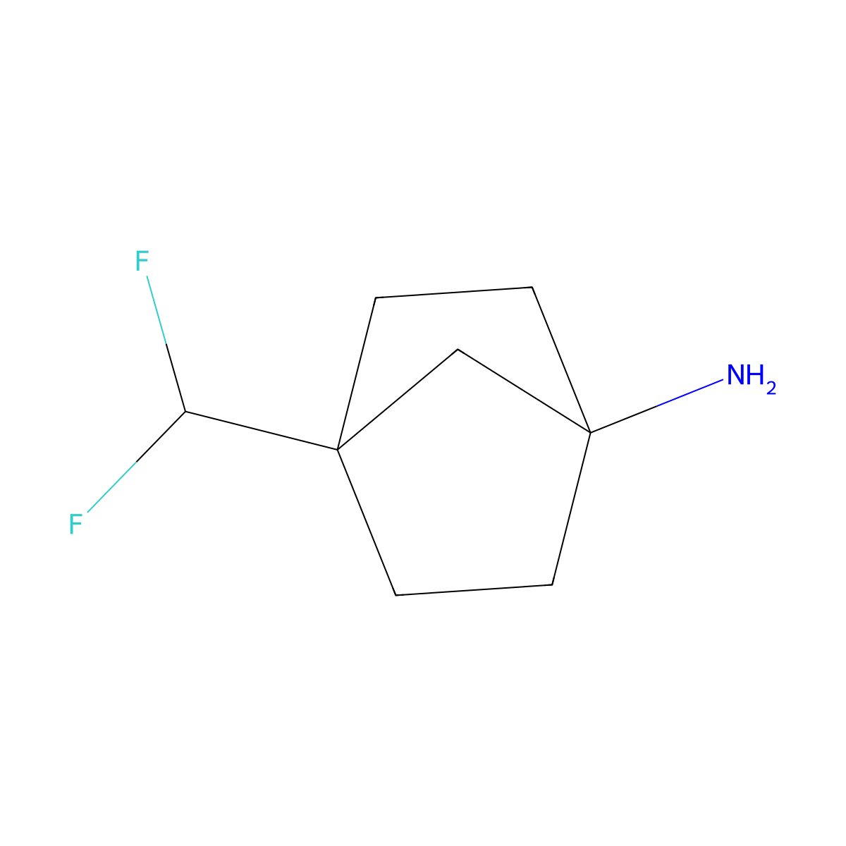 4-(Difluoromethyl)bicyclo[2.2.1]heptan-1-amine molecular structure, CAS 1245647-64-6