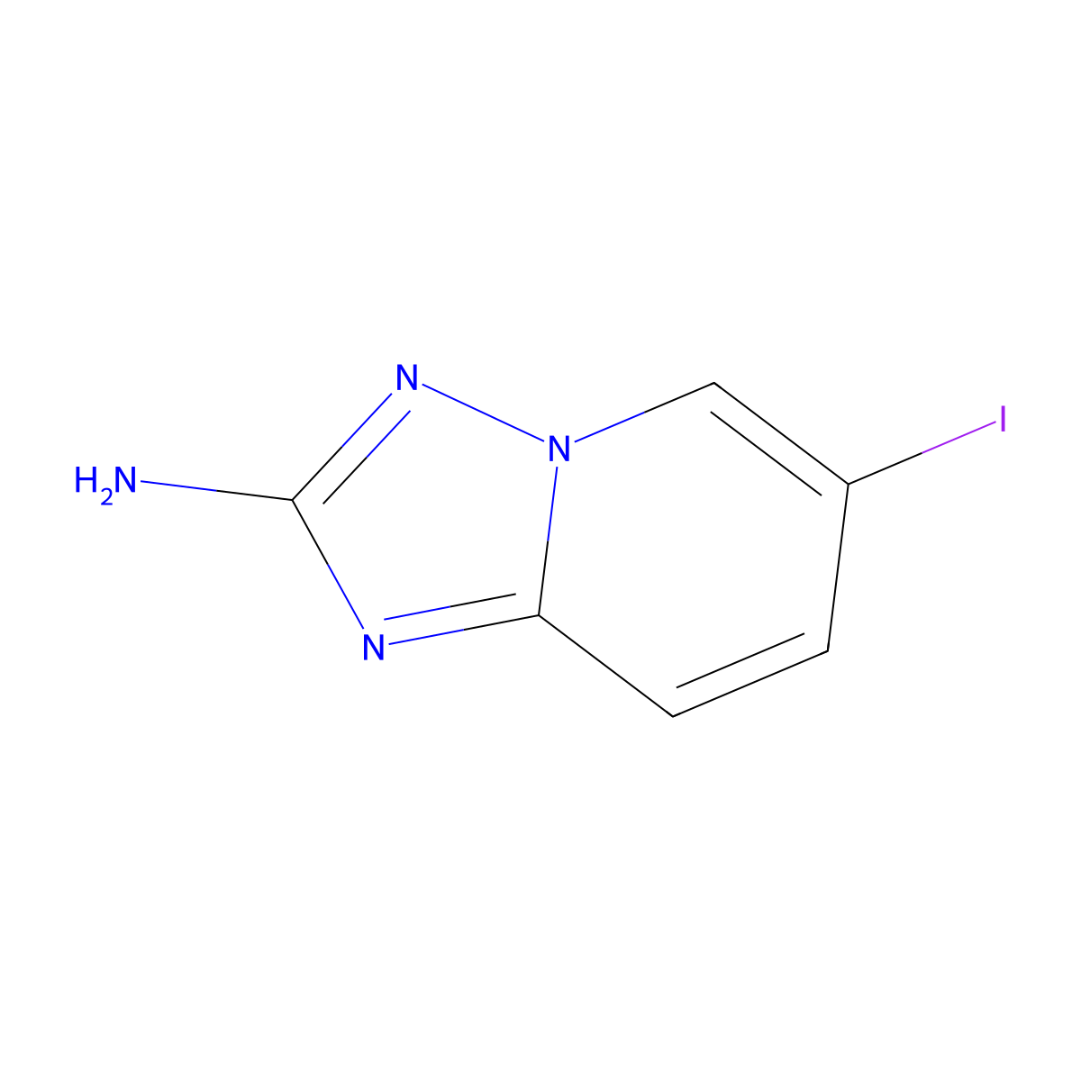 6-Iodo-[1,2,4]triazolo[1,5-a]pyridin-2-amine molecular structure, CAS 1245647-65-7