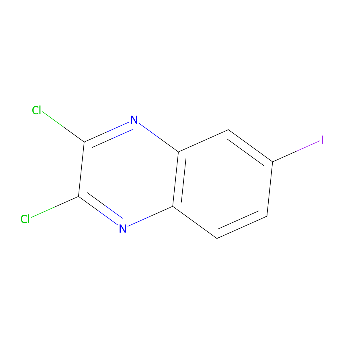 2,3-Dichloro-6-iodoquinoxaline molecular structure, CAS 1245647-89-5