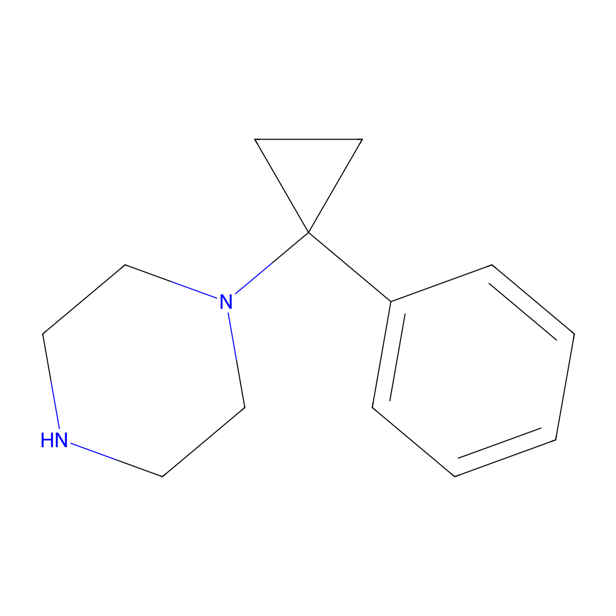 1-(1-Phenylcyclopropyl)piperazine molecular structure, CAS 1245647-91-9