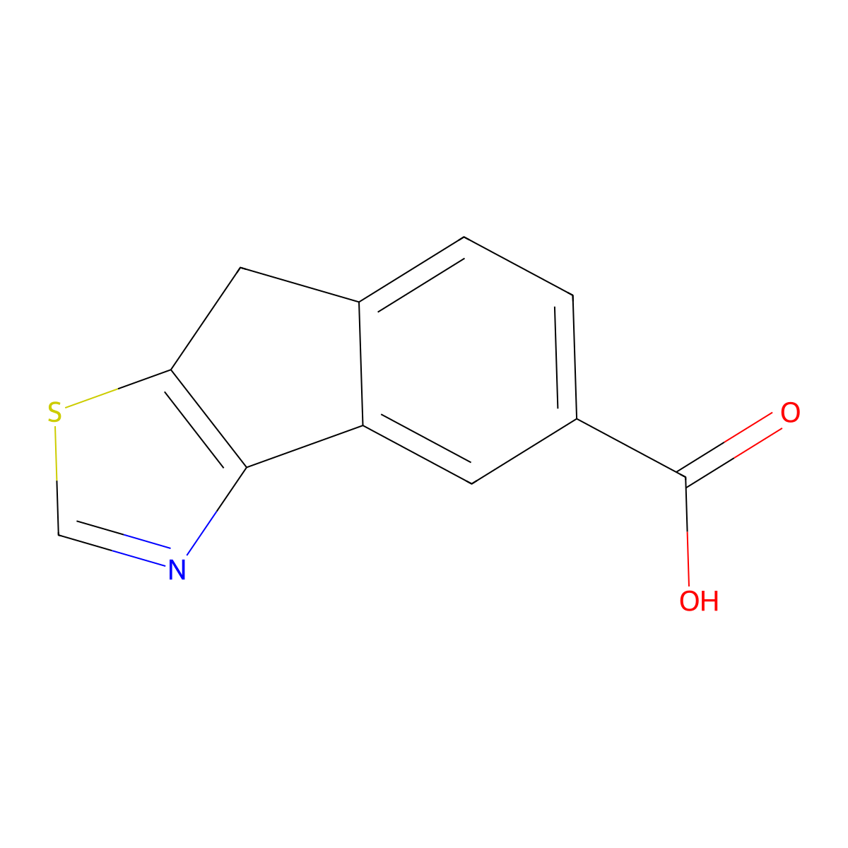 8H-Indeno[1,2-d]thiazole-5-carboxylic acid molecular structure, CAS 1245648-00-3