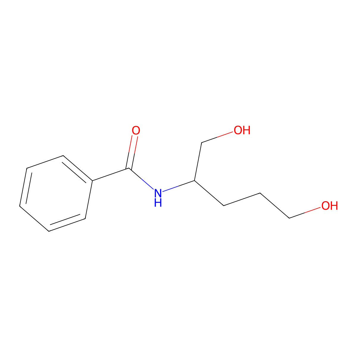 (R)-N-(1,5-dihydroxypentan-2-yl)benzamide molecular structure, CAS 1245648-10-5