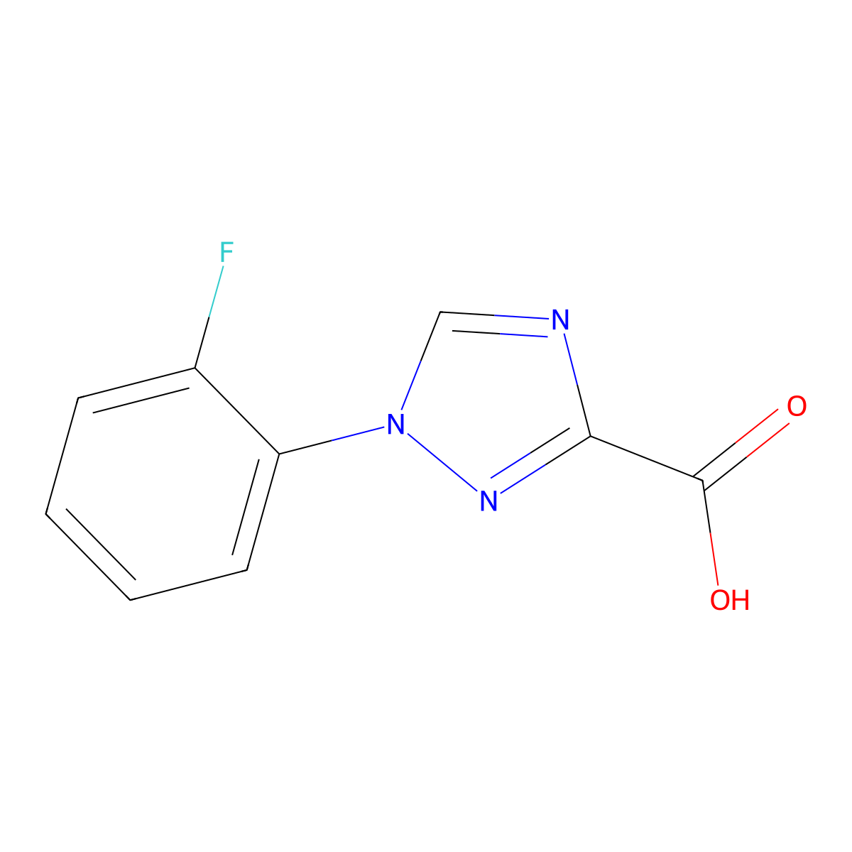 1-(2-fluorophenyl)-1H-1,2,4-triazole-3-carboxylic acid molecular structure, CAS 1245648-20-7
