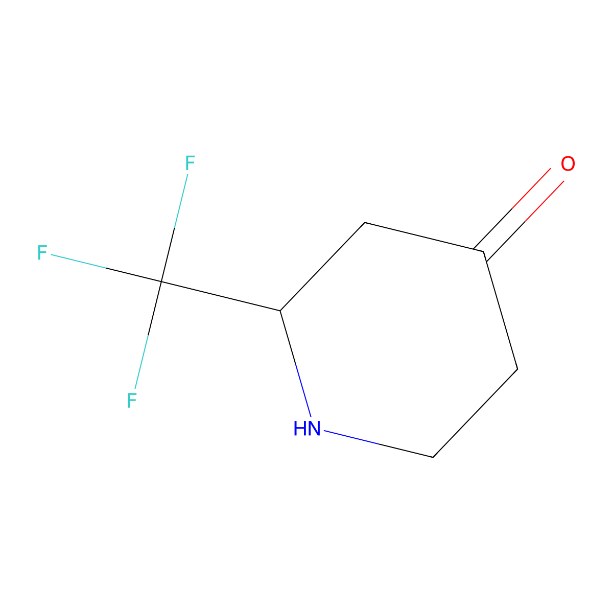 2-(Trifluoromethyl)piperidin-4-one molecular structure, CAS 1245648-26-3