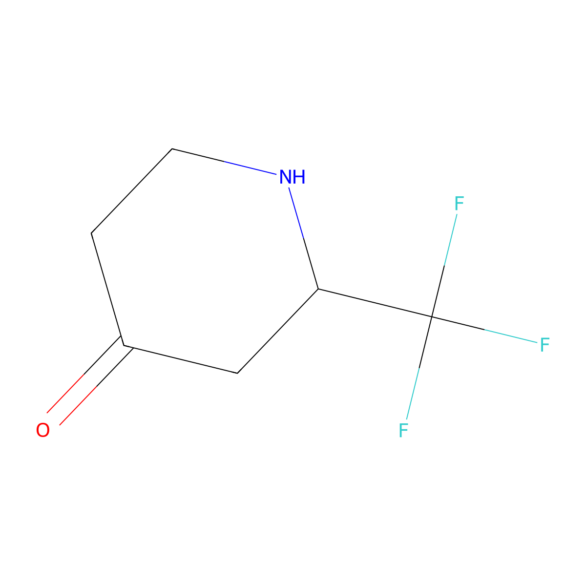 2-(Trifluoromethyl)piperidin-4-one molecular structure, CAS 1245648-26-3
