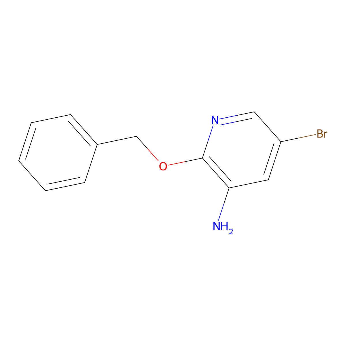 2-(Benzyloxy)-5-bromopyridin-3-amine molecular structure, CAS 1245648-37-6
