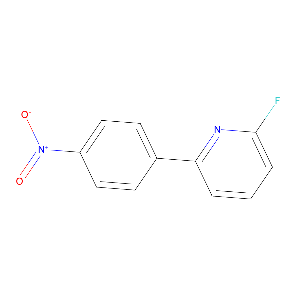 2-Fluoro-6-(4-nitrophenyl)pyridine molecular structure, CAS 1245648-41-2