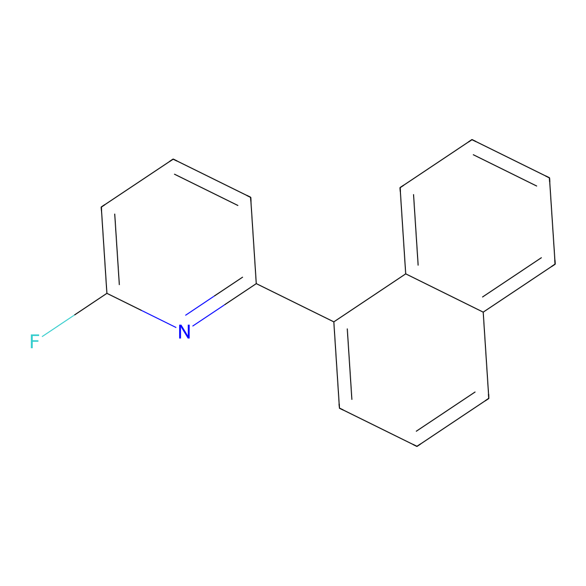 2-Fluoro-6-(naphthalen-1-yl)pyridine molecular structure, CAS 1245648-43-4