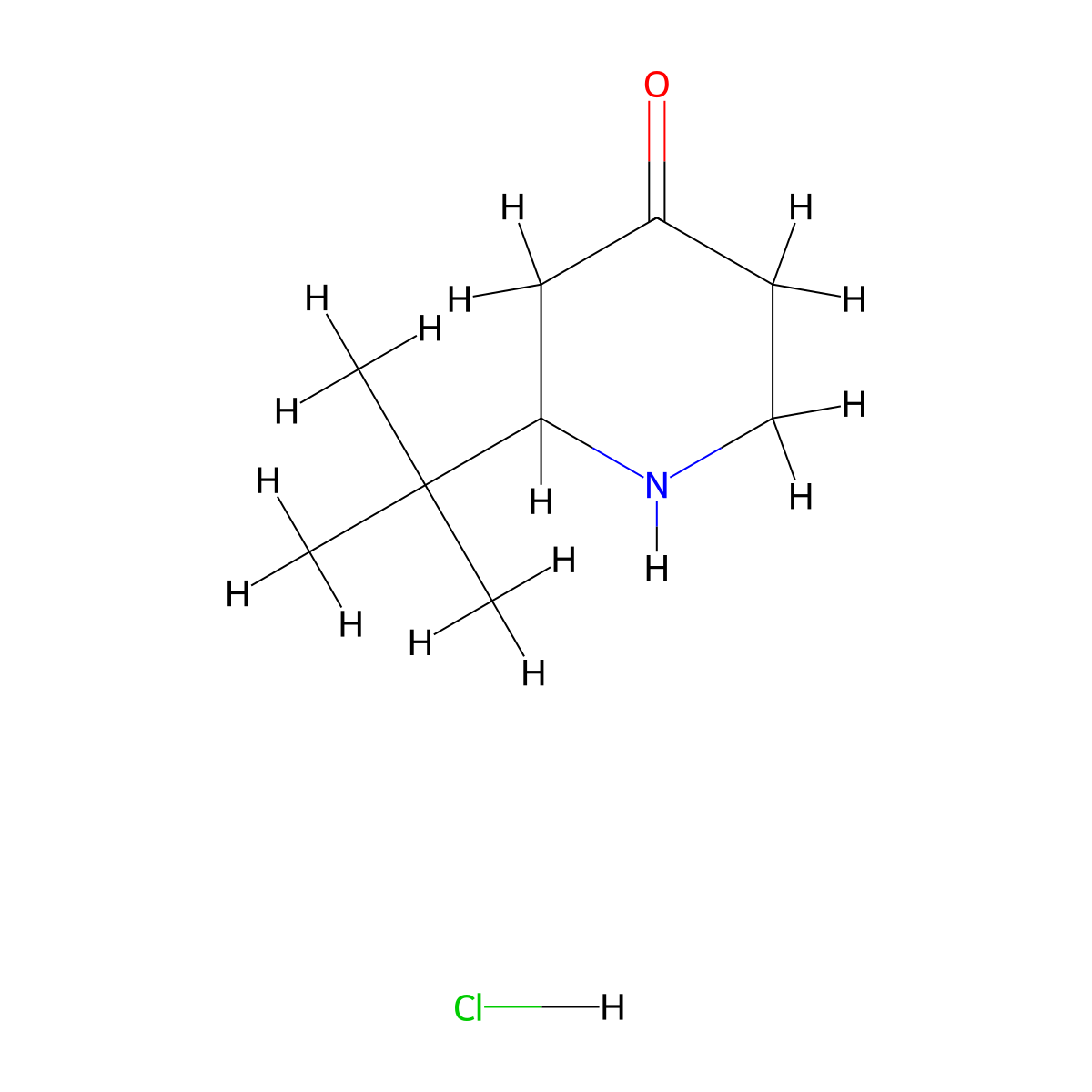 2-(tert-Butyl)piperidin-4-one hydrochloride molecular structure, CAS 1245648-49-0