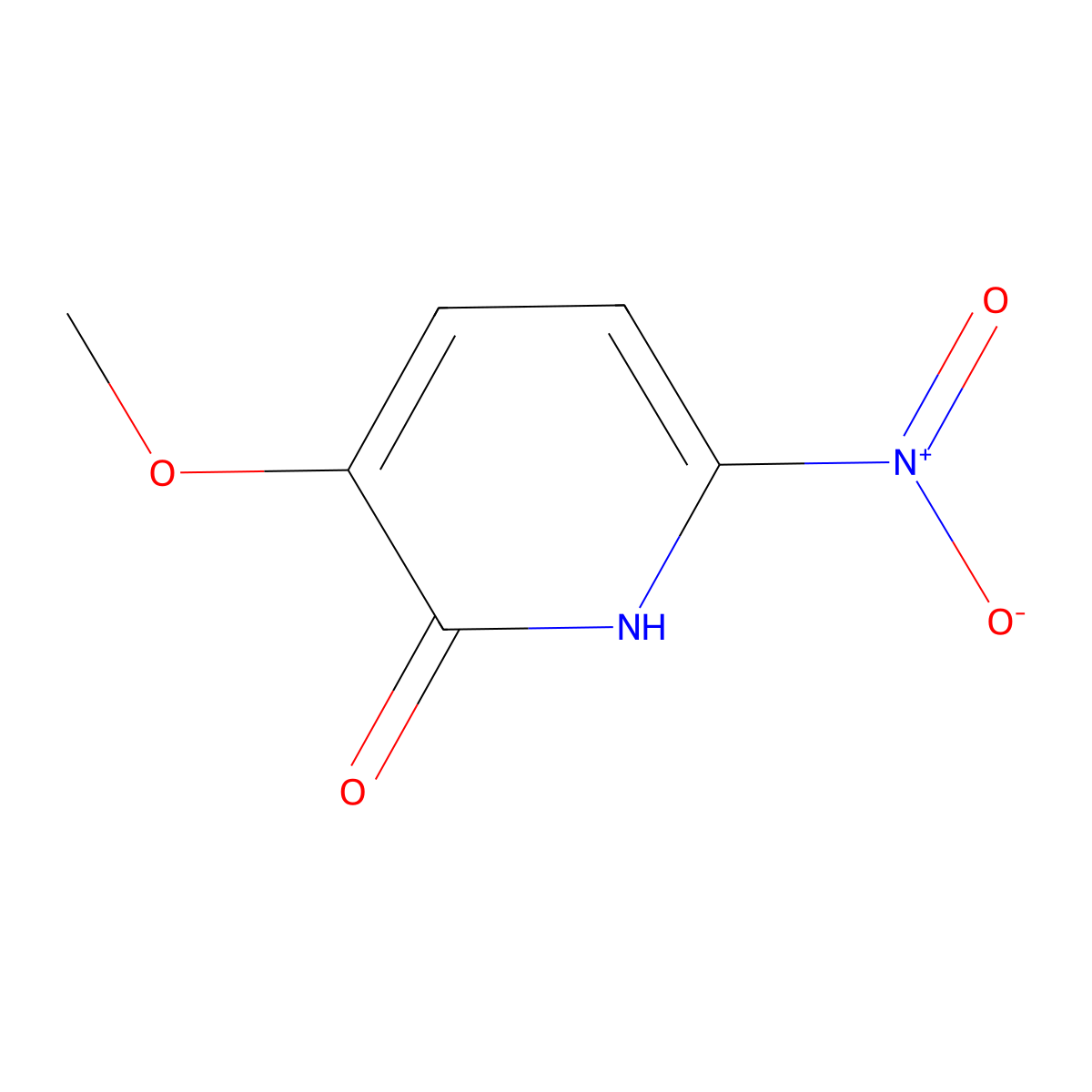 3-Methoxy-6-nitropyridin-2-ol molecular structure, CAS 1245648-51-4