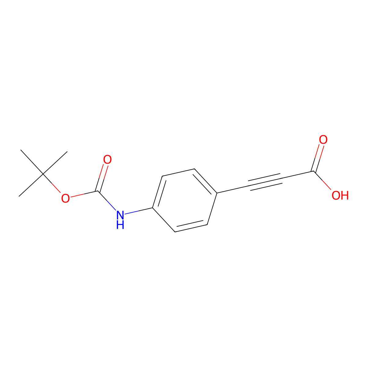 3-(4-{[(Tert-butoxy)carbonyl]amino}phenyl)prop-2-ynoic acid molecular structure, CAS 1245648-52-5