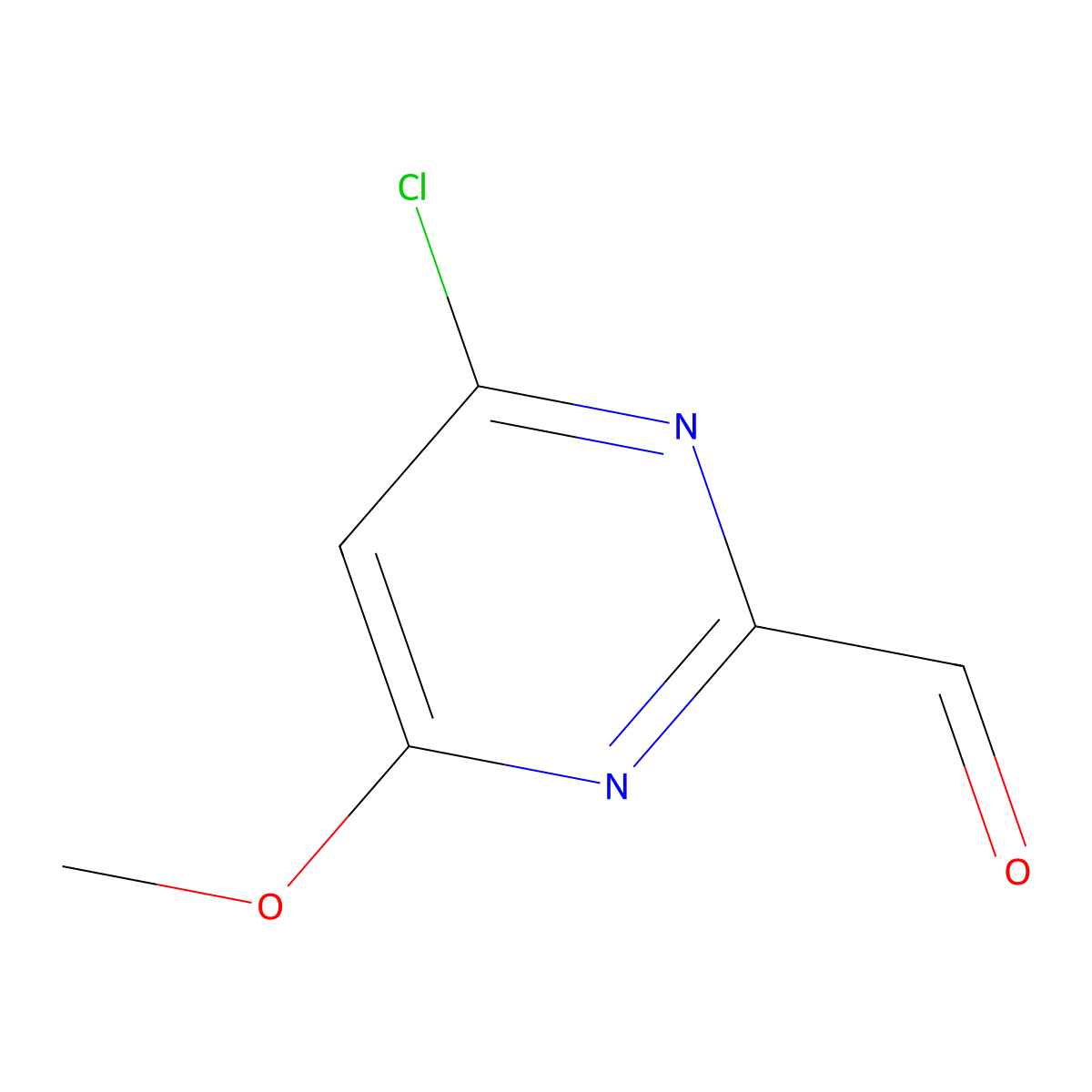 4-Chloro-6-methoxypyrimidine-2-carbaldehyde molecular structure, CAS 1245648-65-0