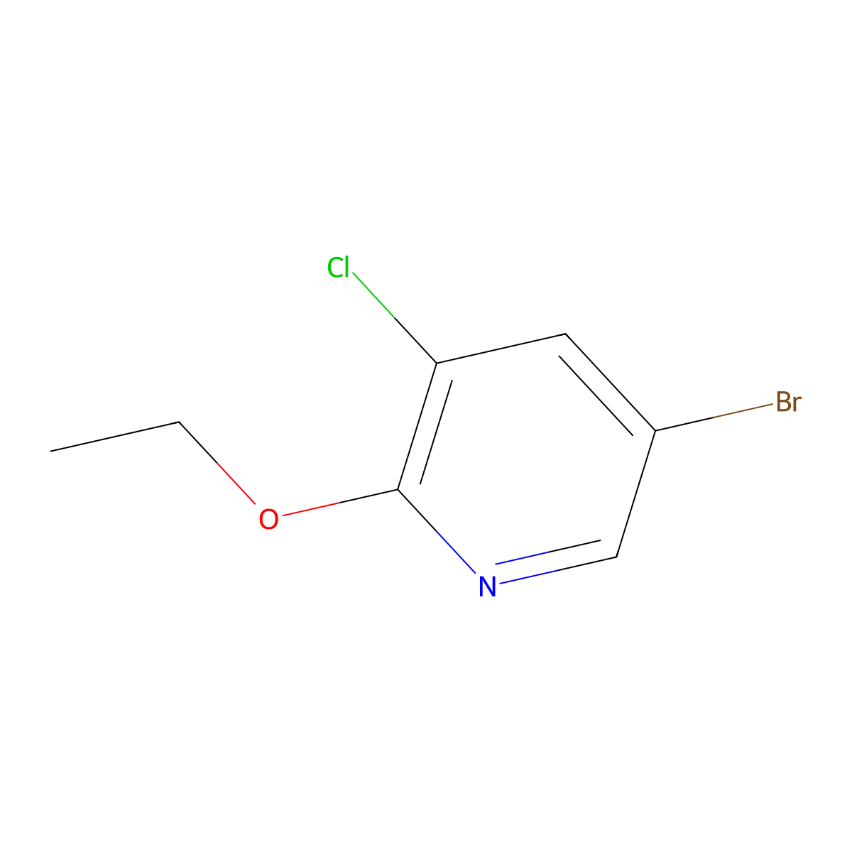 5-Bromo-3-chloro-2-ethoxypyridine molecular structure, CAS 1245648-68-3