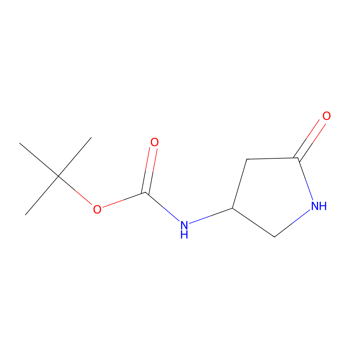 tert-Butyl (5-oxopyrrolidin-3-yl)carbamate molecular structure, CAS 1245648-84-3