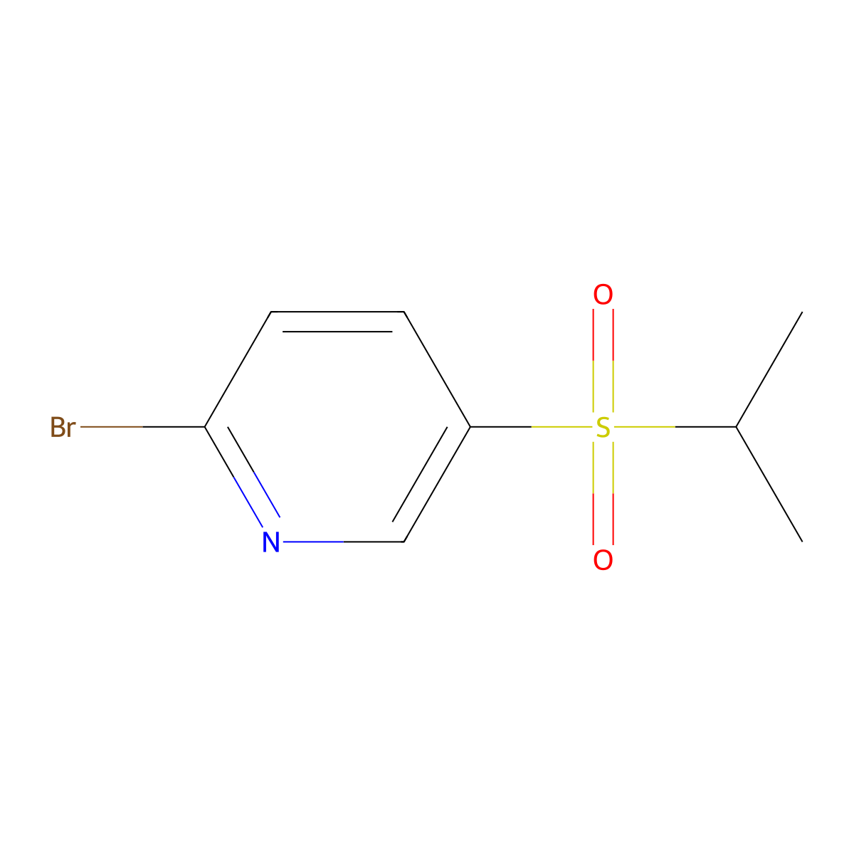 2-Bromo-5-(isopropylsulfonyl)pyridine molecular structure, CAS 1245648-96-7