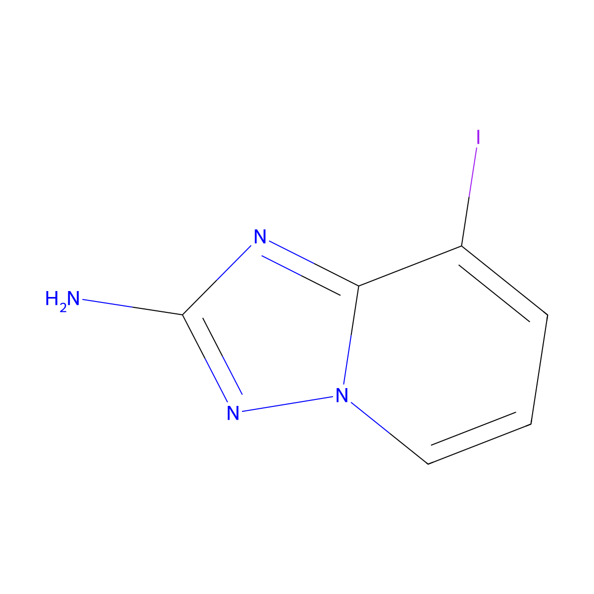 8-Iodo-[1,2,4]triazolo[1,5-a]pyridin-2-amine molecular structure, CAS 1245648-97-8