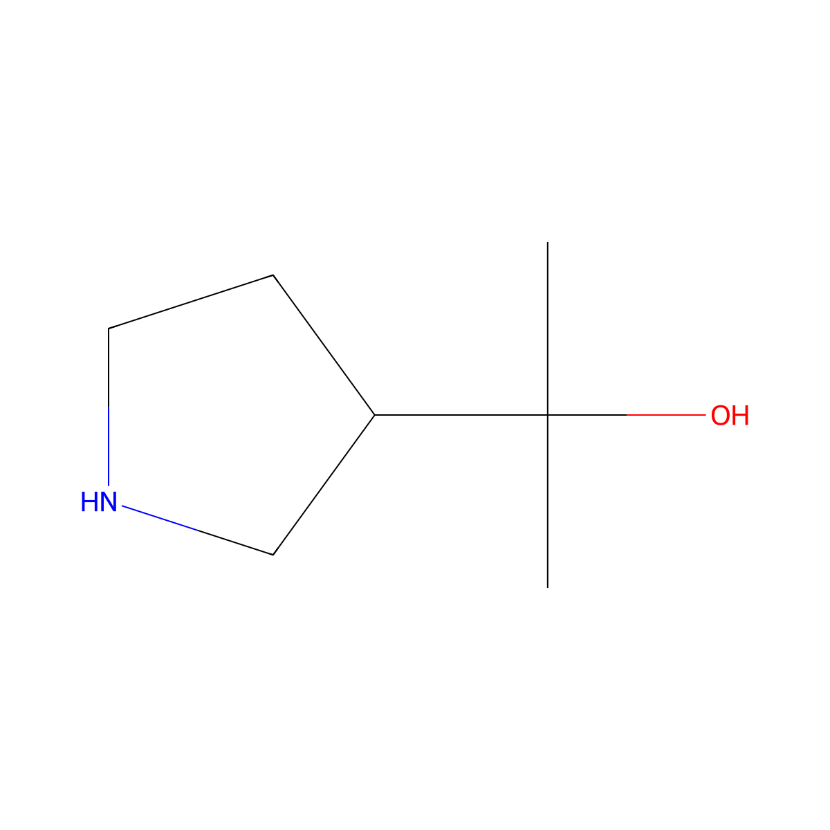 2-[(3R)-Pyrrolidin-3-yl]propan-2-ol molecular structure, CAS 1245649-03-9