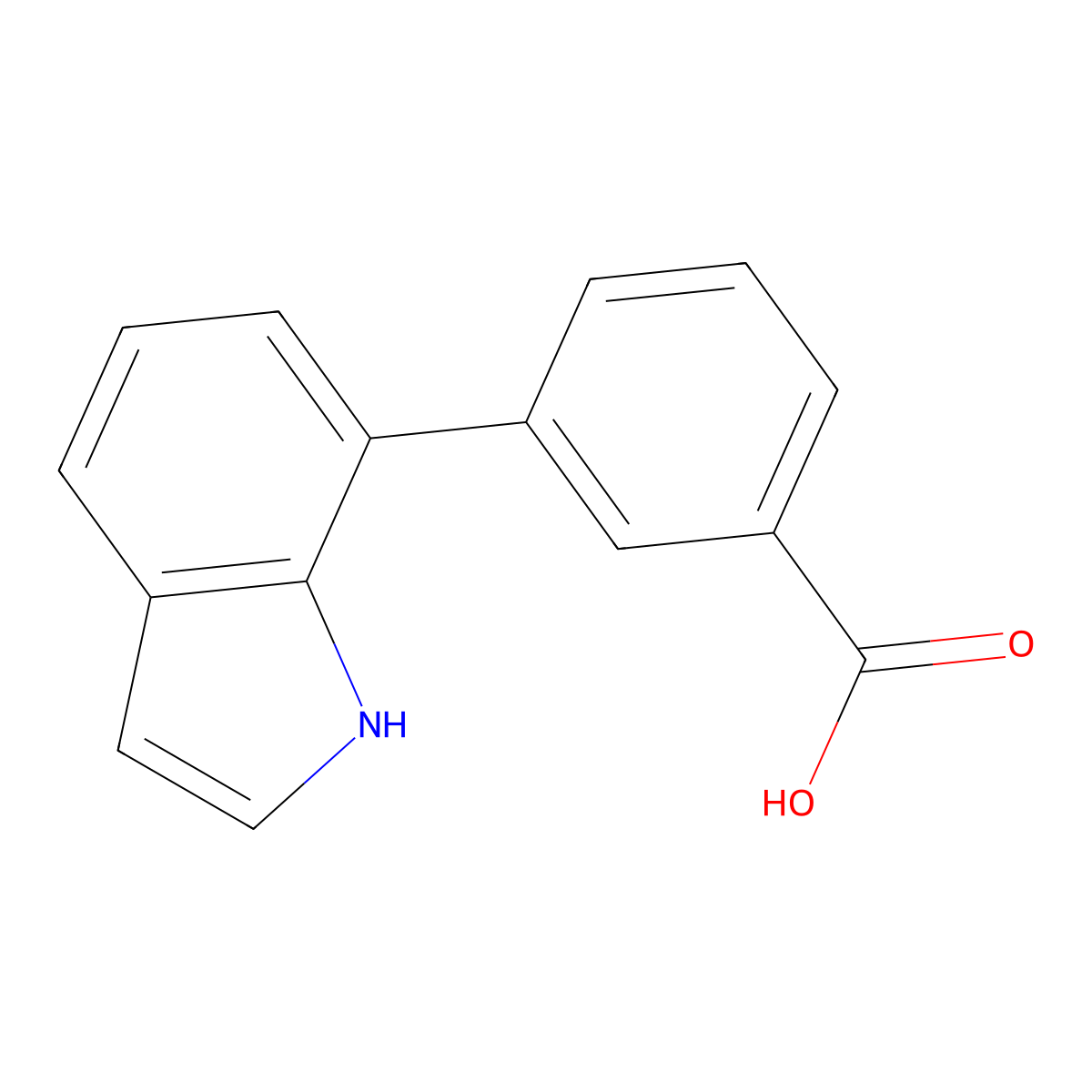 3-(1h-Indol-7-yl)benzoic acid molecular structure, CAS 1245649-12-0