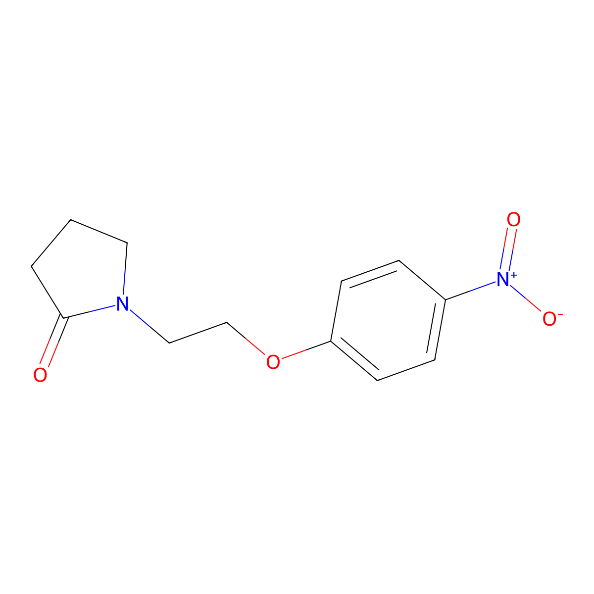 1-(2-(4-Nitrophenoxy)ethyl)pyrrolidin-2-one molecular structure, CAS 1245649-35-7