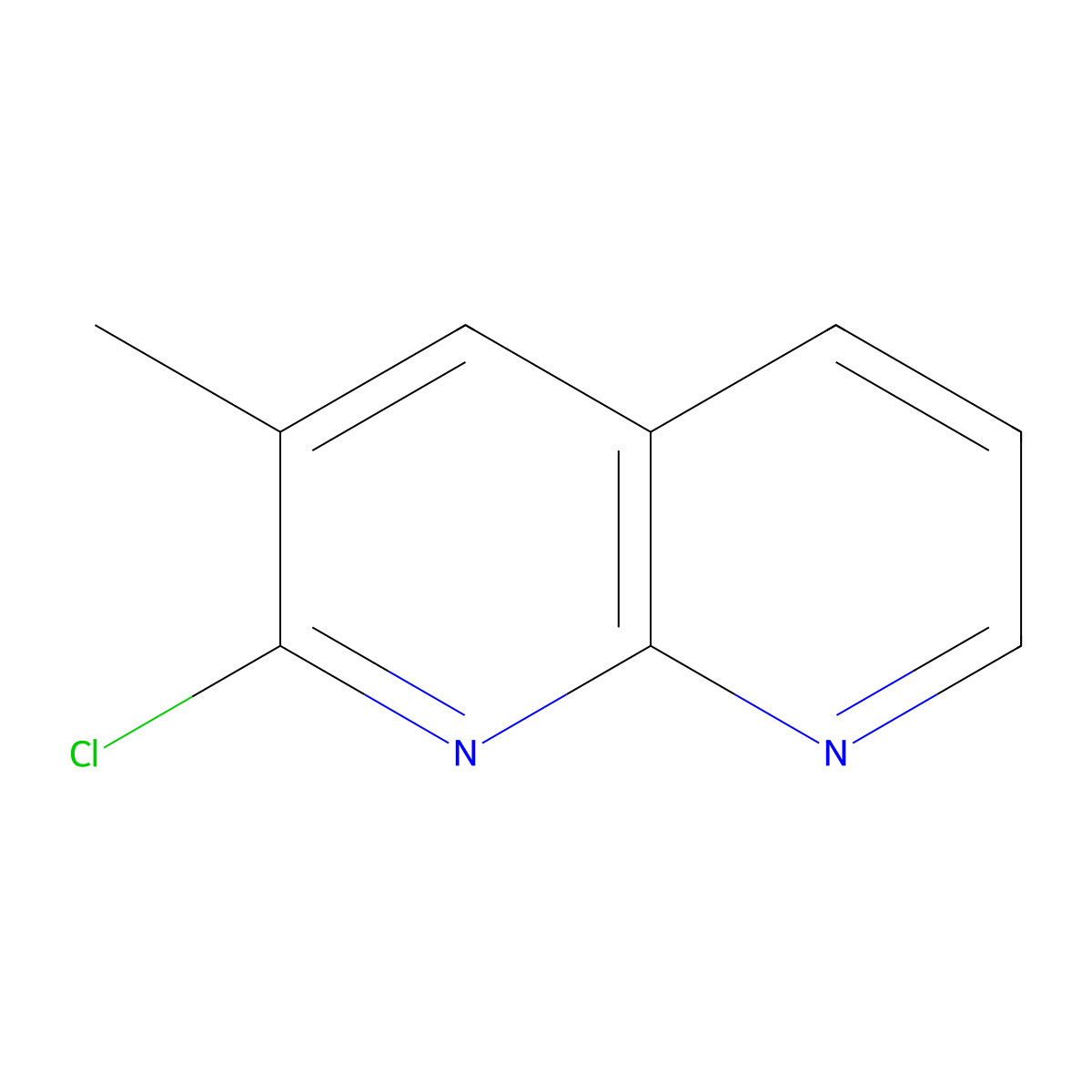 2-Chloro-3-methyl-1,8-naphthyridine molecular structure, CAS 1245649-45-9