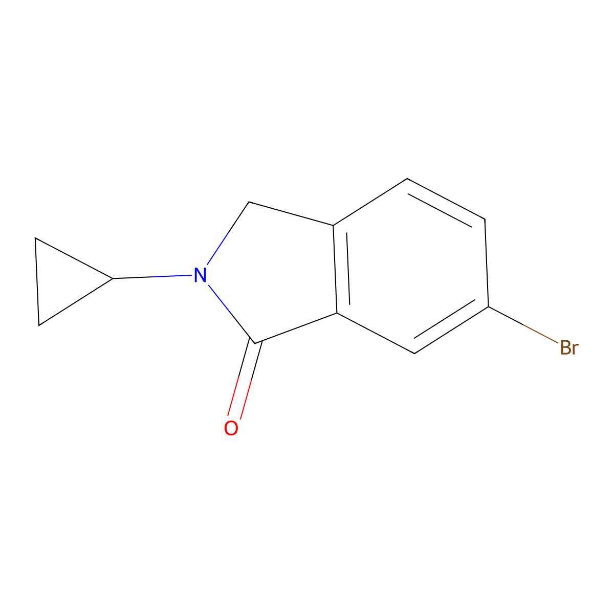 6-Bromo-2-cyclopropylisoindolin-1-one molecular structure, CAS 1245649-56-2