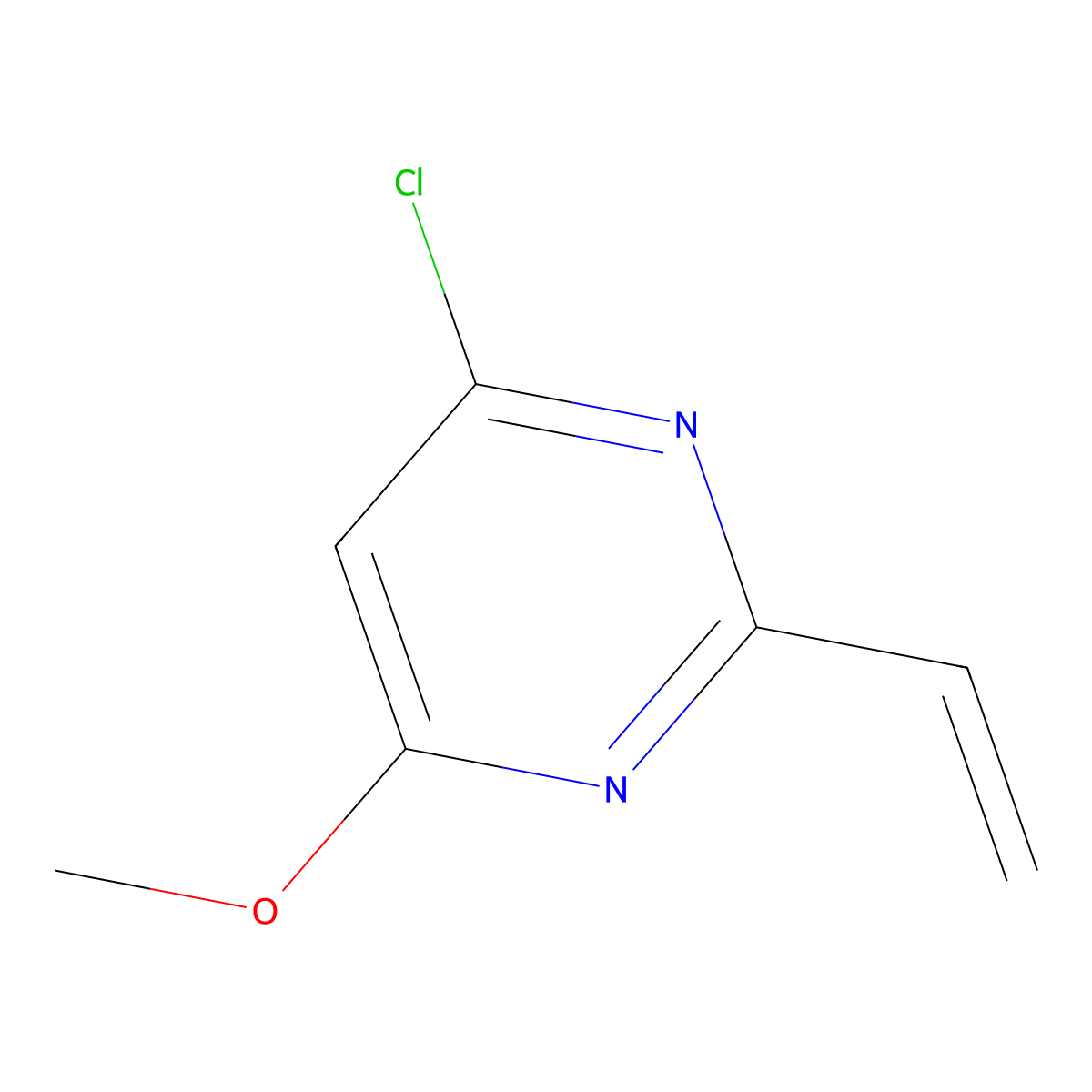 4-Chloro-6-methoxy-2-vinylpyrimidine molecular structure, CAS 1245649-66-4