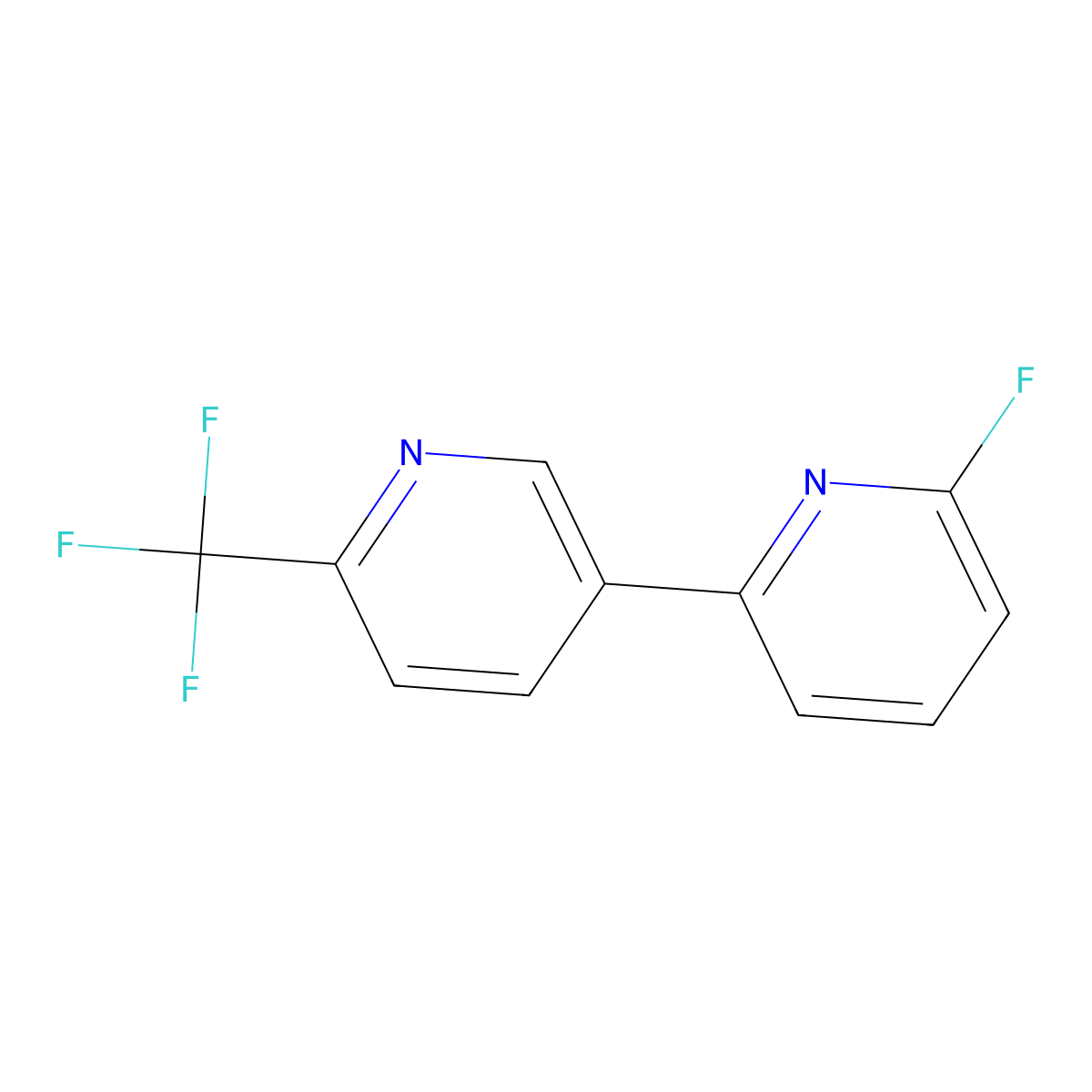 6-Fluoro-6'-(trifluoromethyl)-2,3'-bipyridine molecular structure, CAS 1245649-67-5