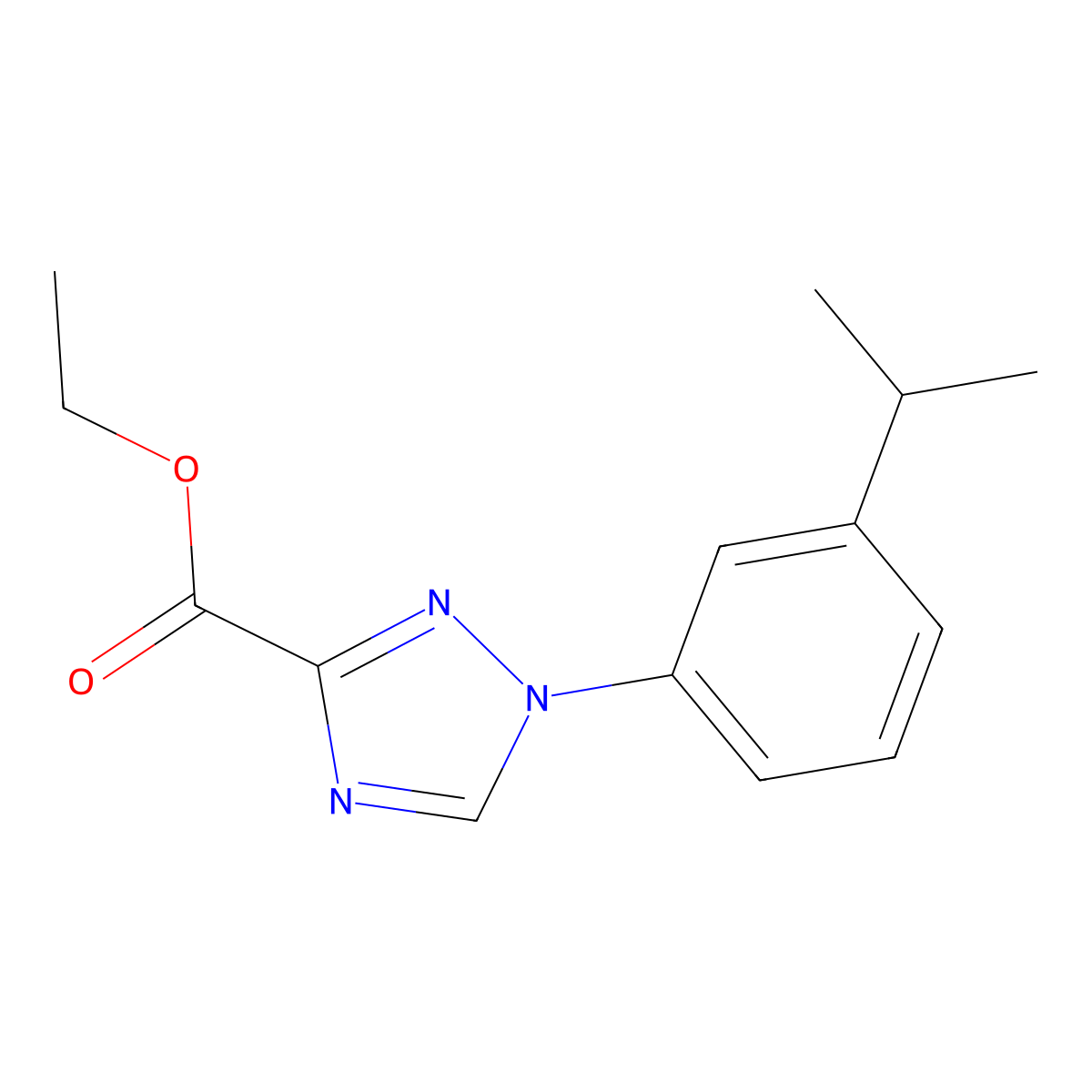 ethyl 1-(3-isopropylphenyl)-1H-1,2,4-triazole-3-carboxylate molecular structure, CAS 1245649-69-7