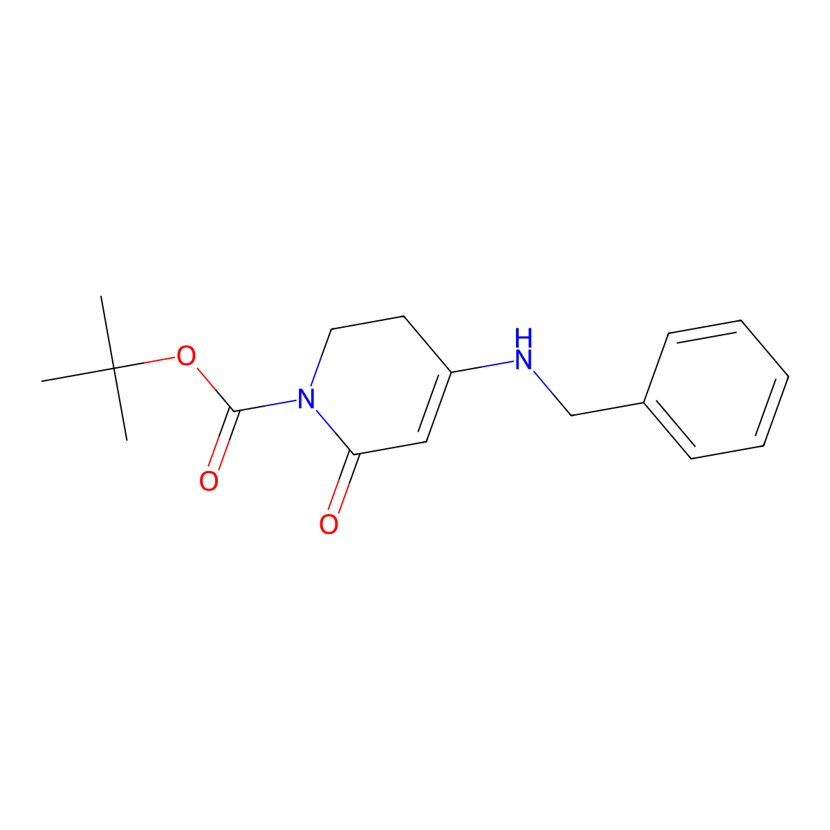 tert-butyl 4-(benzylamino)-2-oxo-5,6-dihydropyridine-1(2H)-carboxylate molecular structure, CAS 1245649-71-1