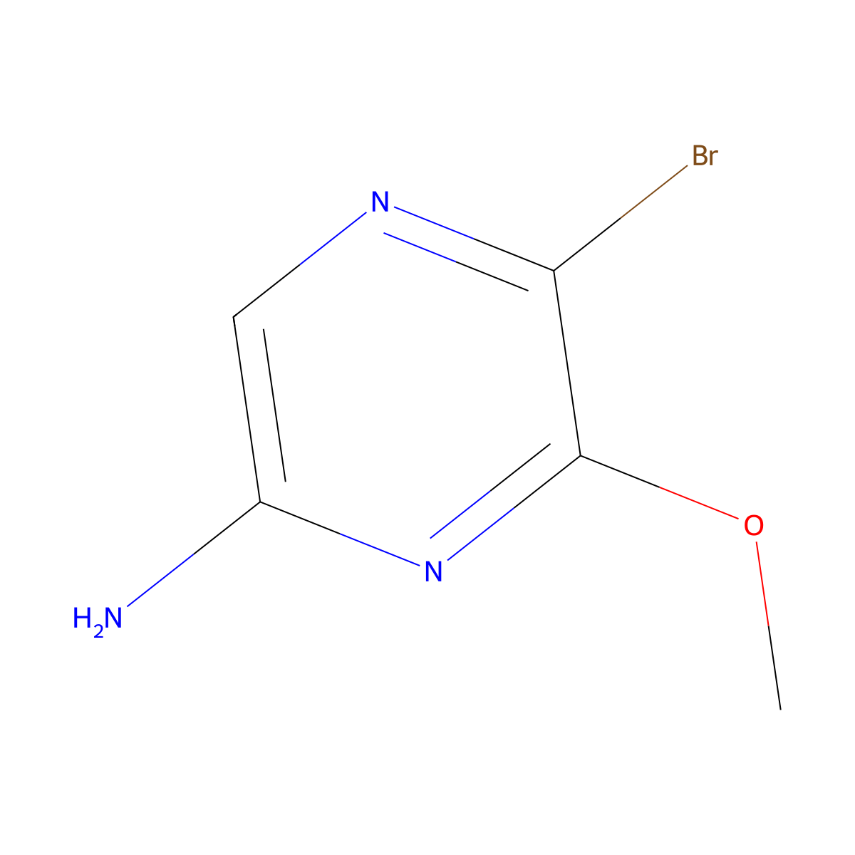 5-Bromo-6-methoxypyrazin-2-amine molecular structure, CAS 1245649-92-6