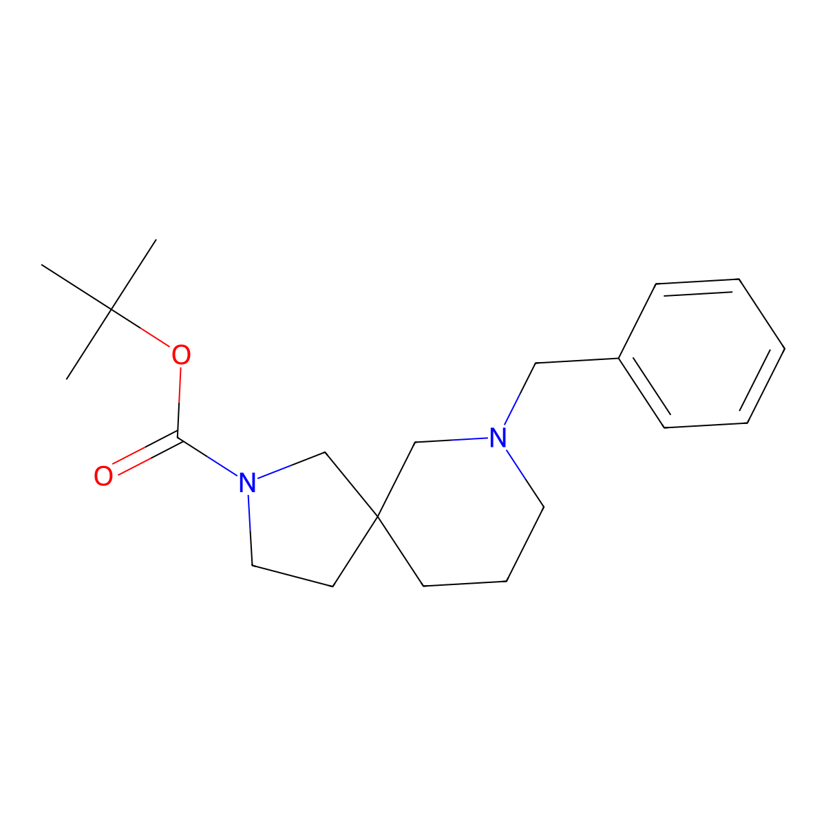 Tert-butyl 7-benzyl-2,7-diazaspiro[4.5]decane-2-carboxylate molecular structure, CAS 1245649-93-7