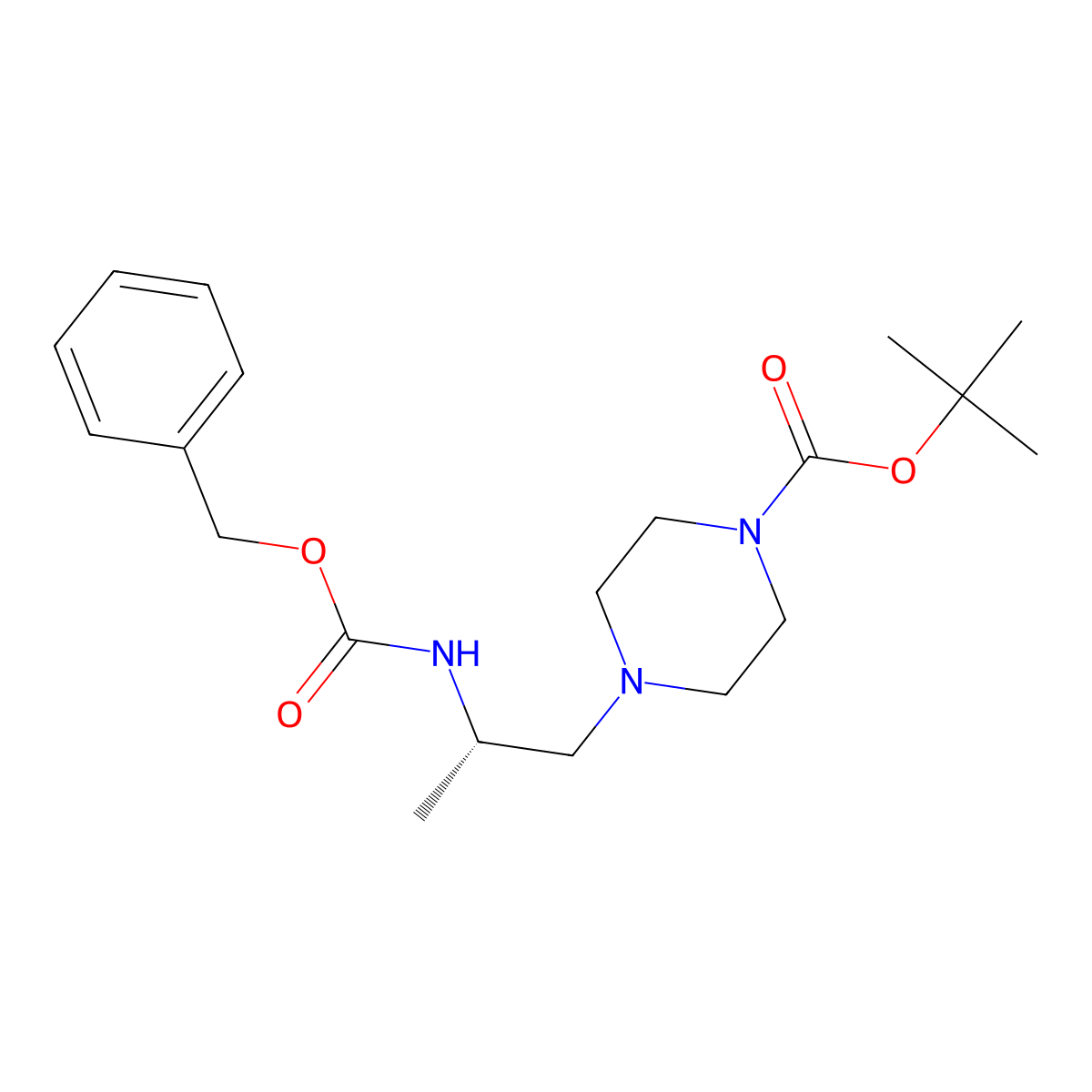 (S)-tert-Butyl 4-(2-(((benzyloxy)carbonyl)amino)propyl)piperazine-1-carboxylate molecular structure, CAS 1245649-99-3