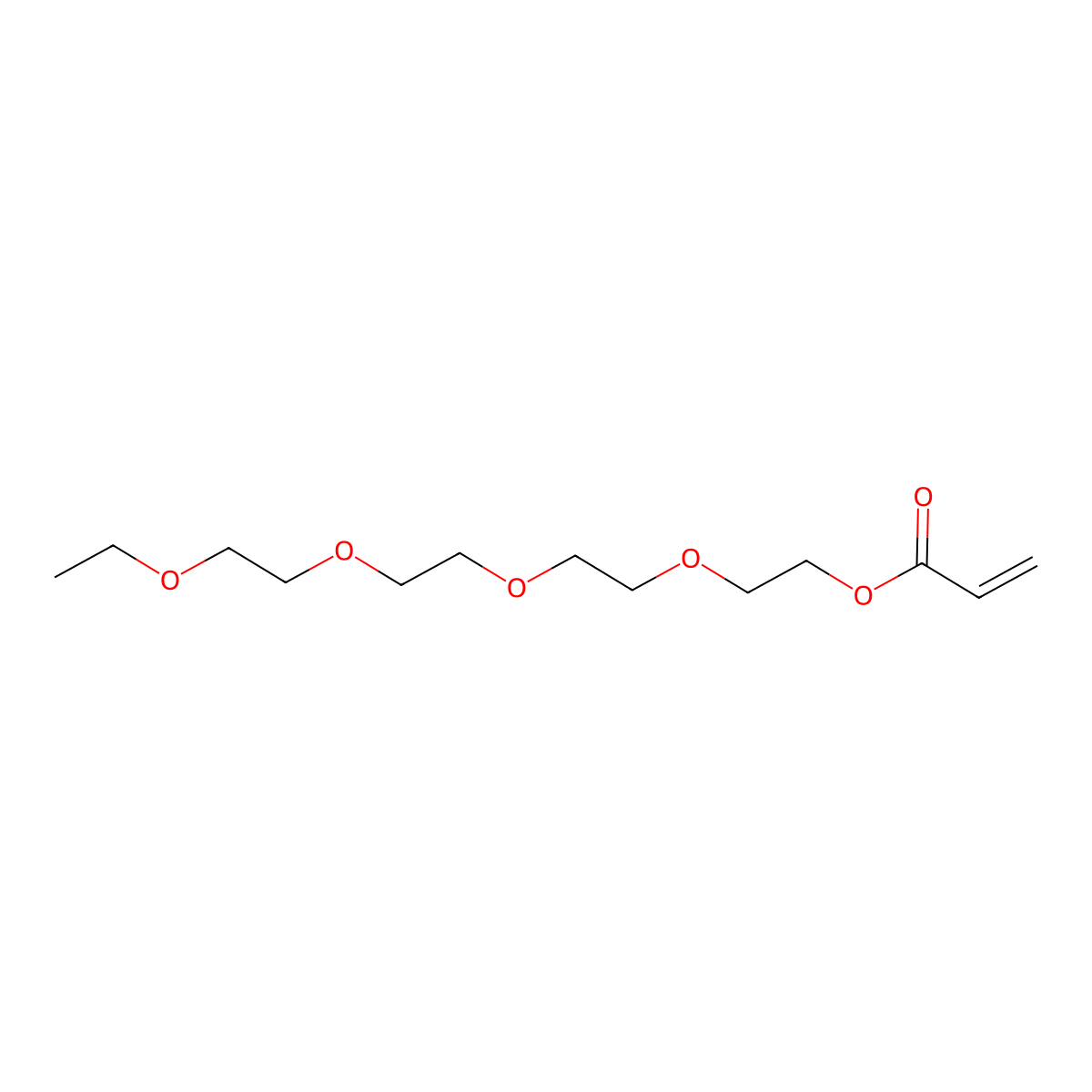 3,6,9,12-Tetraoxatetradec-1-yl 2-propenoate molecular structure, CAS 124565-17-9