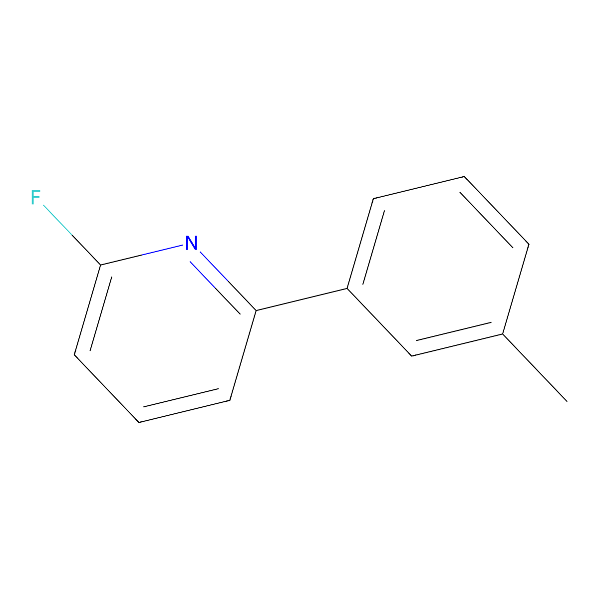 2-Fluoro-6-(m-tolyl)pyridine molecular structure, CAS 1245650-01-4