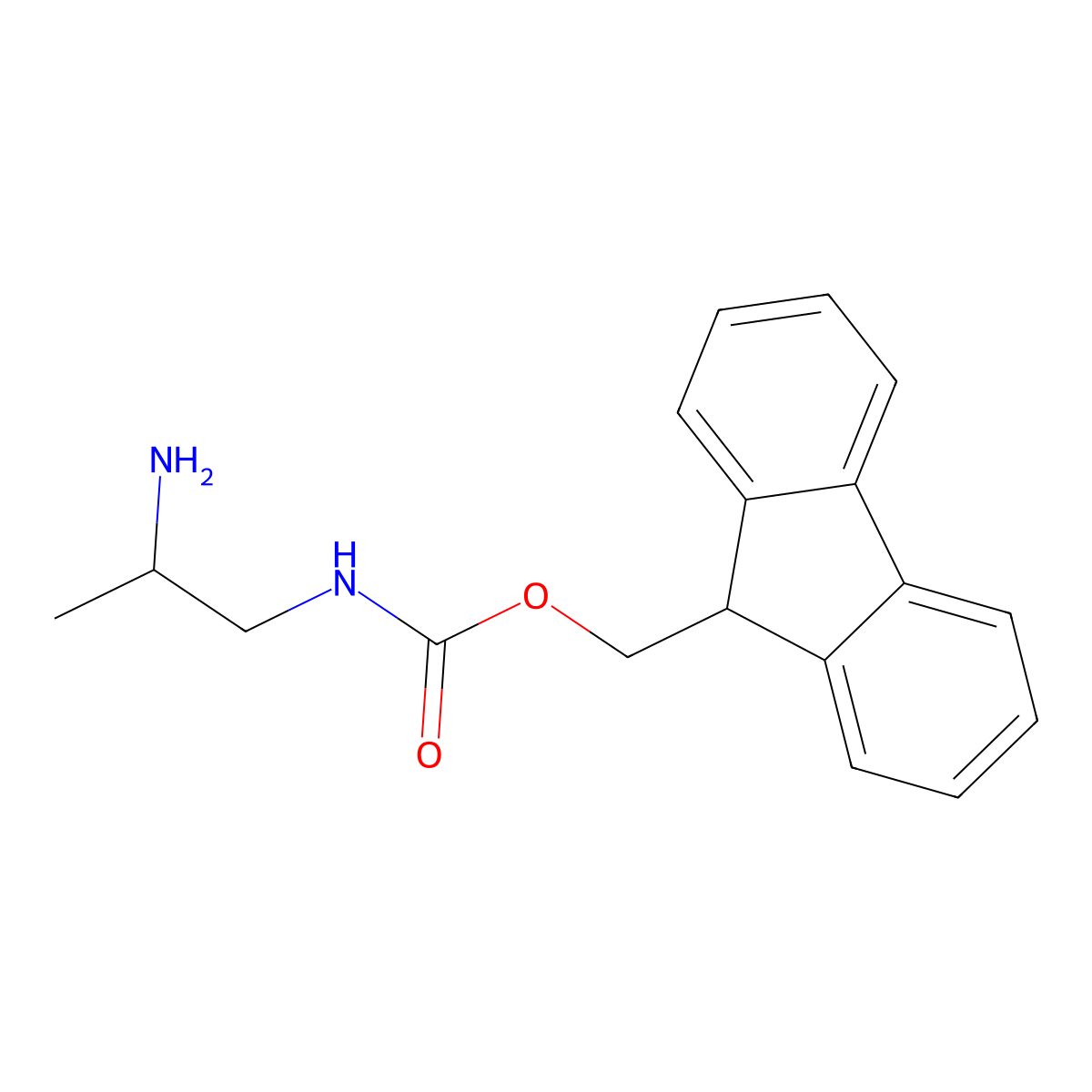 (R)-1-N-Fmoc-propane-1,2-diamine HCl molecular structure, CAS 1245656-03-4