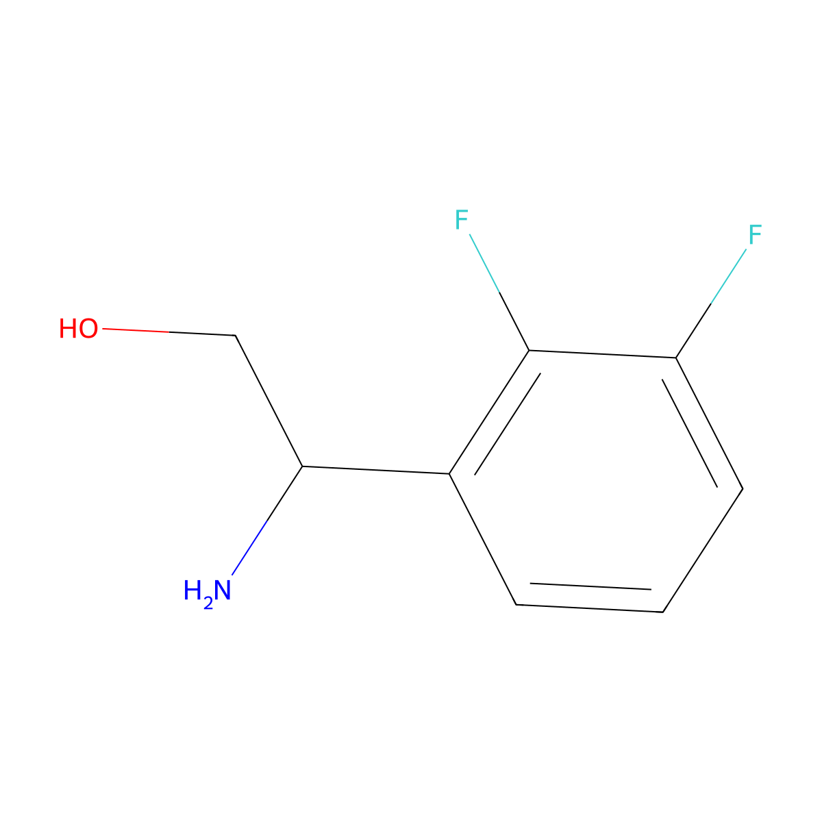 2-Amino-2-(2,3-difluorophenyl)ethan-1-ol molecular structure, CAS 1245697-64-6